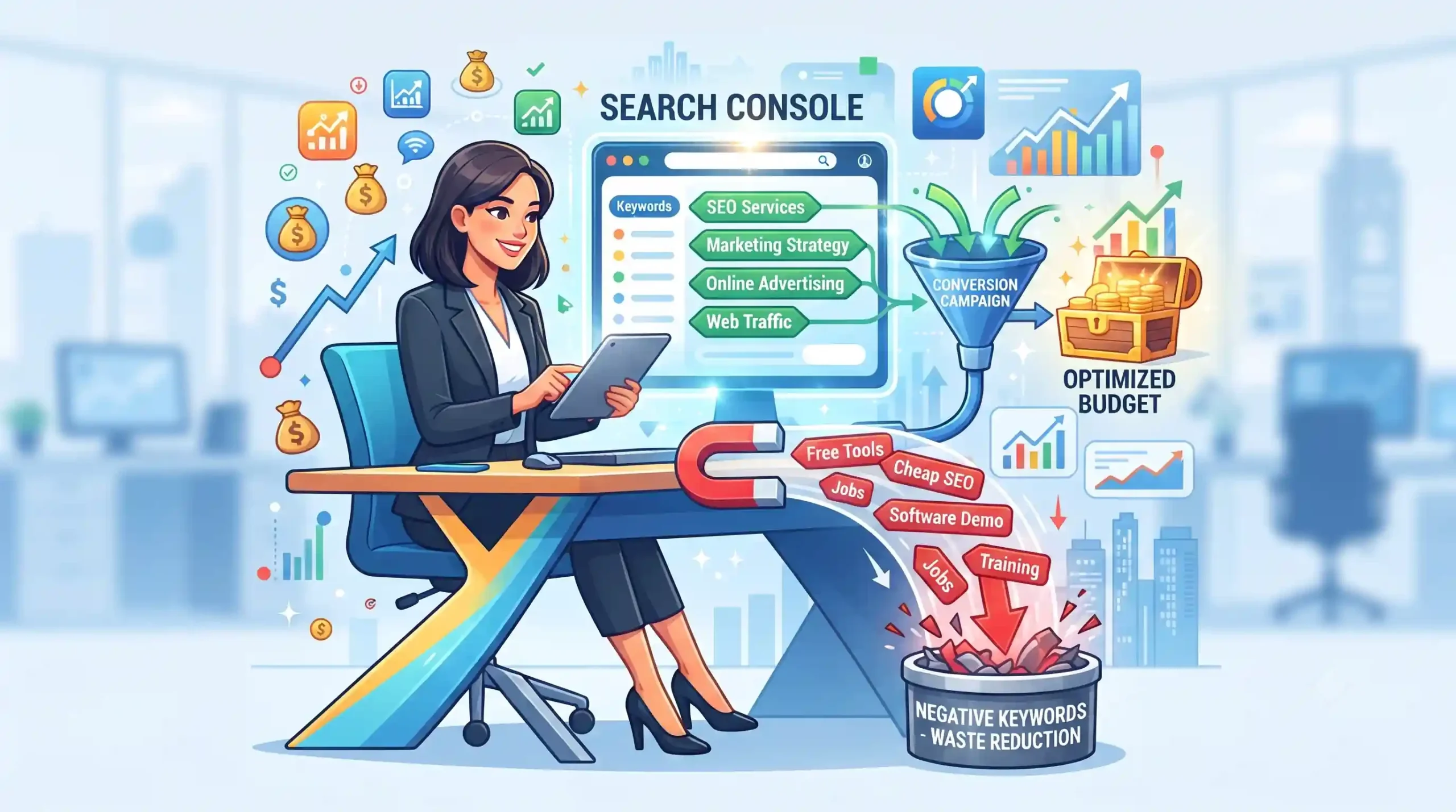 💡 بهینه‌سازی بودجه با شناسایی کلمات کلیدی منفی یا Negative Keywords