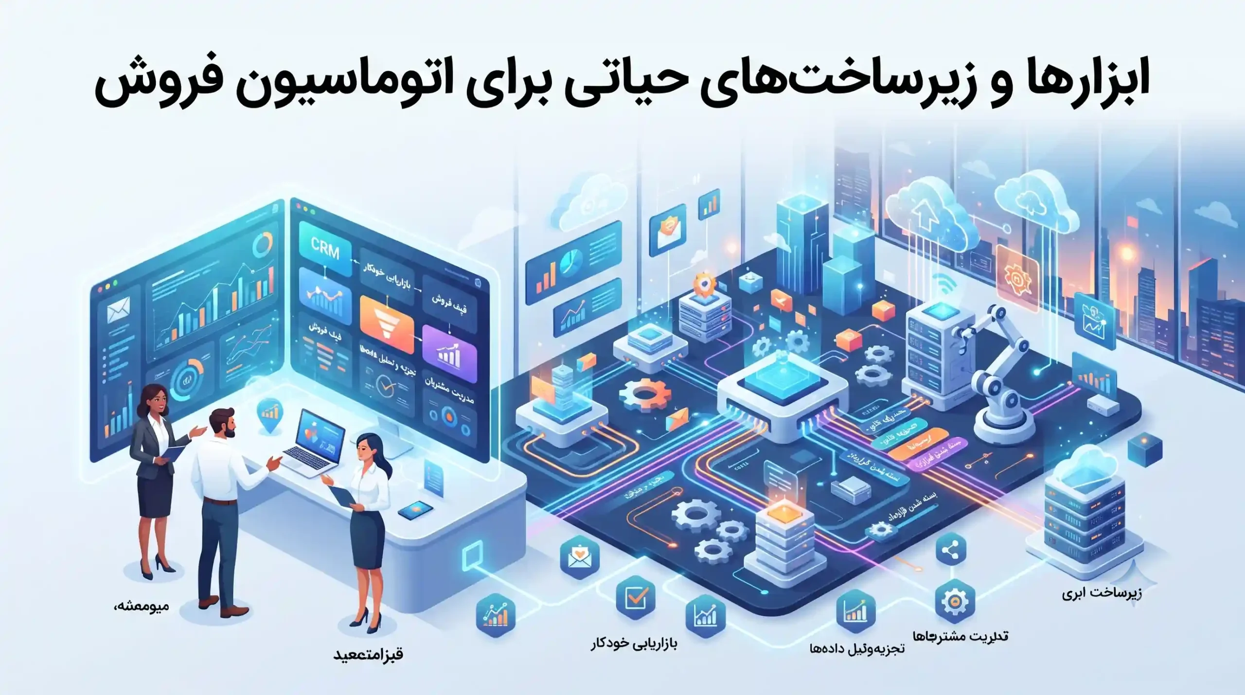 🛠️ ابزارها و زیرساختهای حیاتی برای اتوماسیون فروش