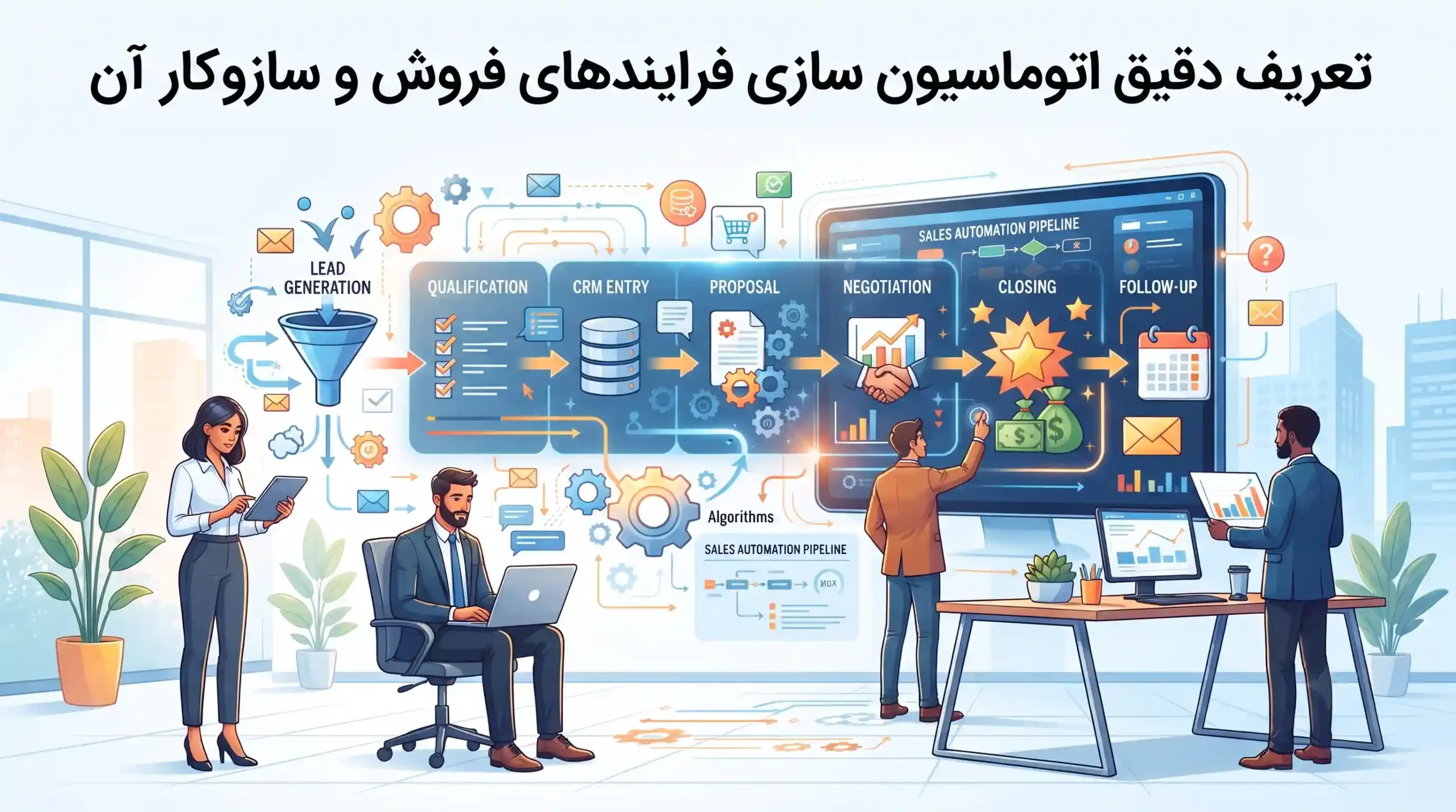 ⚙️ تعریف دقیق اتوماسیون سازی فرایندهای فروش و سازوکار آن