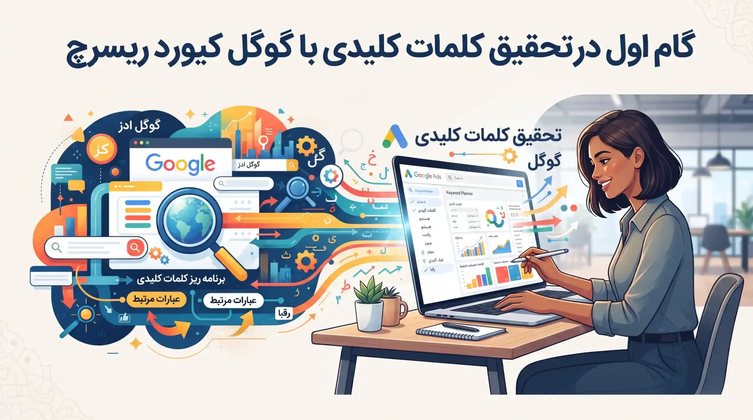 🔍 گام اول در تحقیق کلمات کلیدی با گوگل کیورد ریسرچ
