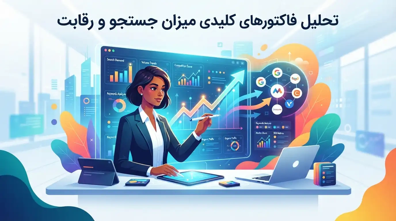 📊 تحلیل فاکتورهای کلیدی میزان جستجو و رقابت