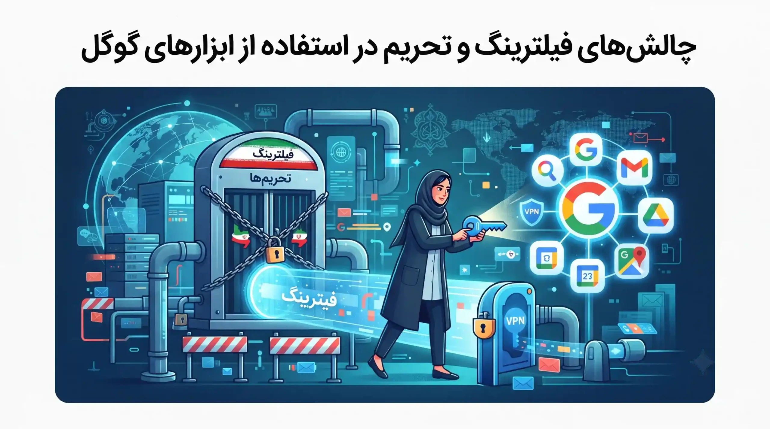 ⚠️ چالشهای فیلترینگ و تحریم در استفاده از ابزارهای گوگل