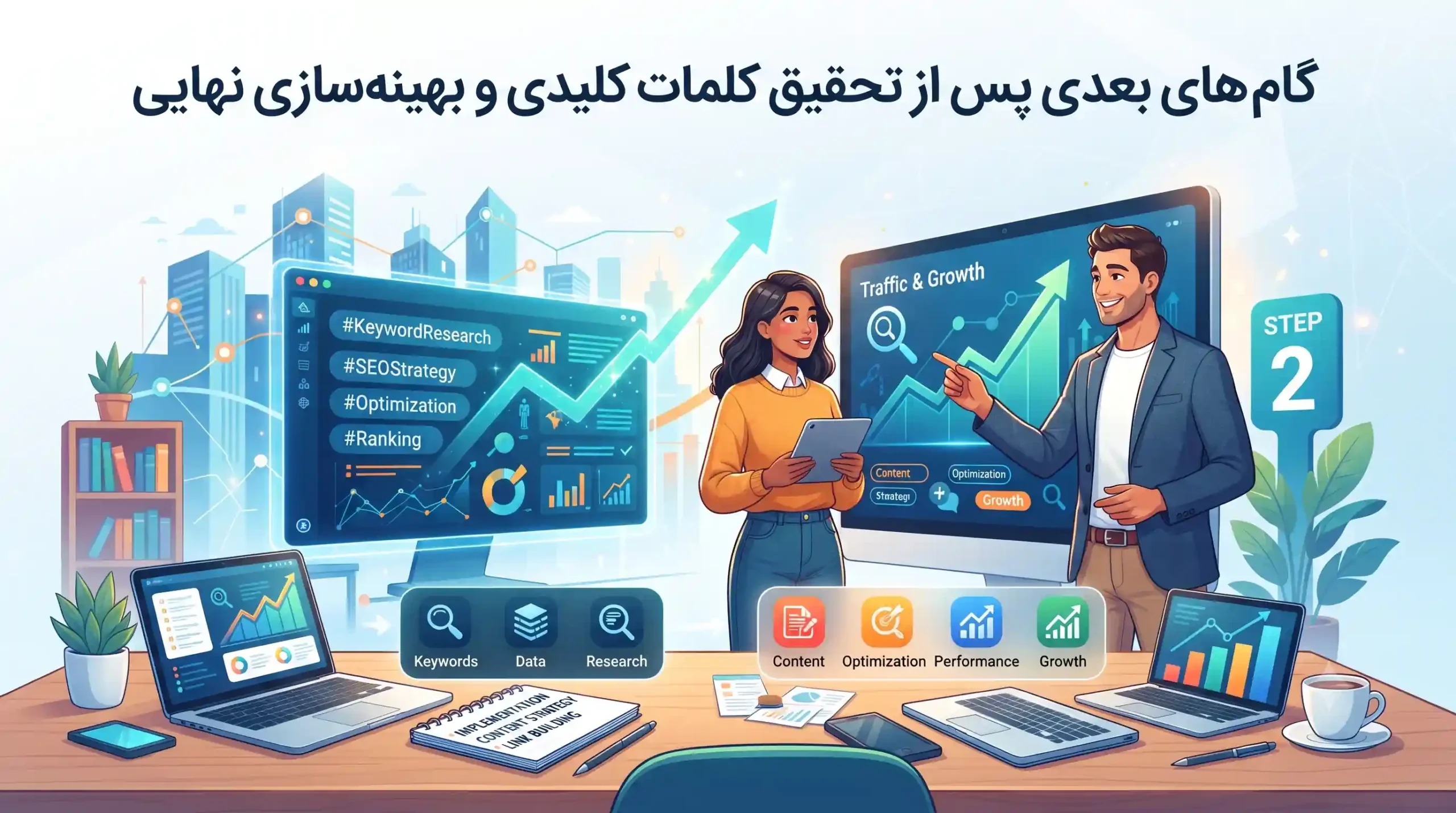 🚀 گامهای بعدی پس از تحقیق کلمات کلیدی و بهینهسازی نهایی