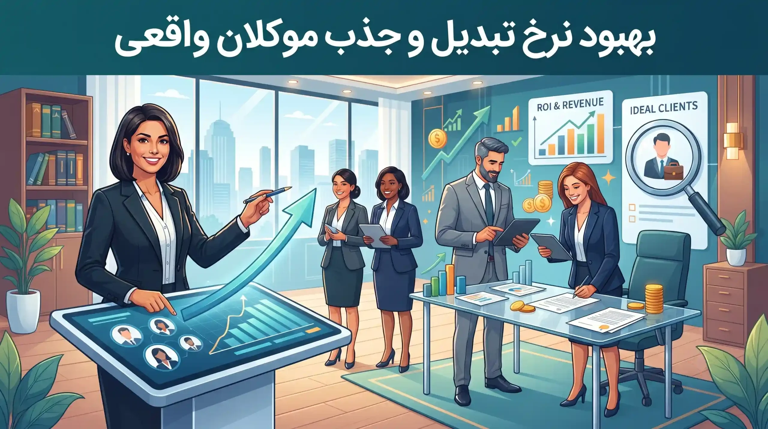 📈 بهبود نرخ تبدیل و جذب موکلان واقعی
