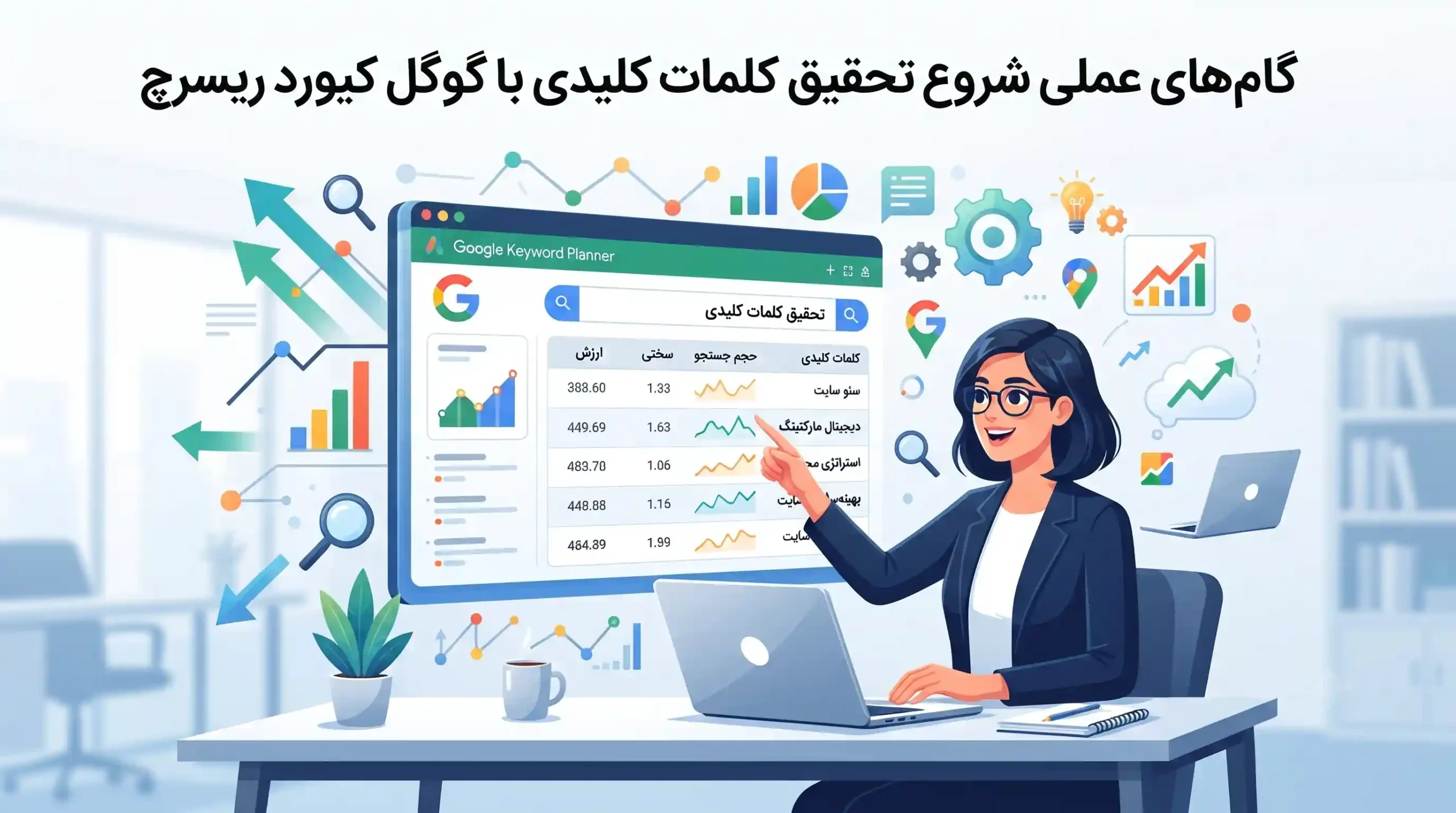 🔍 گامهای عملی شروع تحقیق کلمات کلیدی با گوگل کیورد ریسرچ