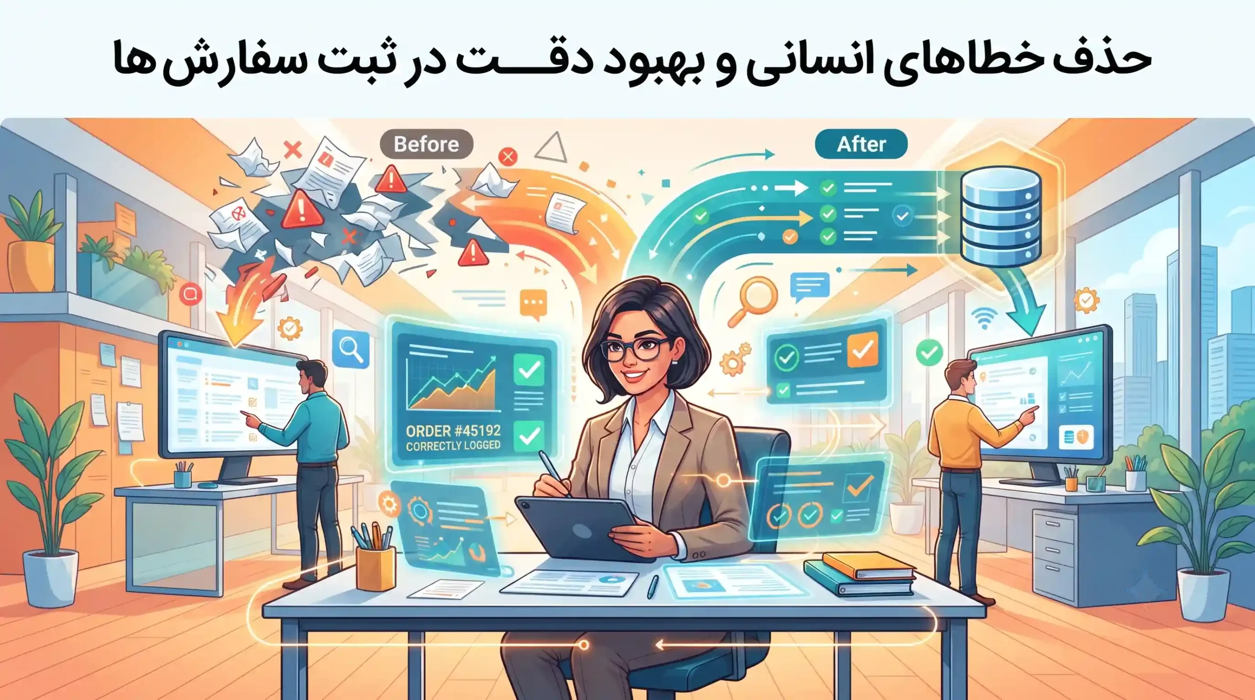 🎯 حذف خطاهای انسانی و بهبود دقت در ثبت سفارش‌ها