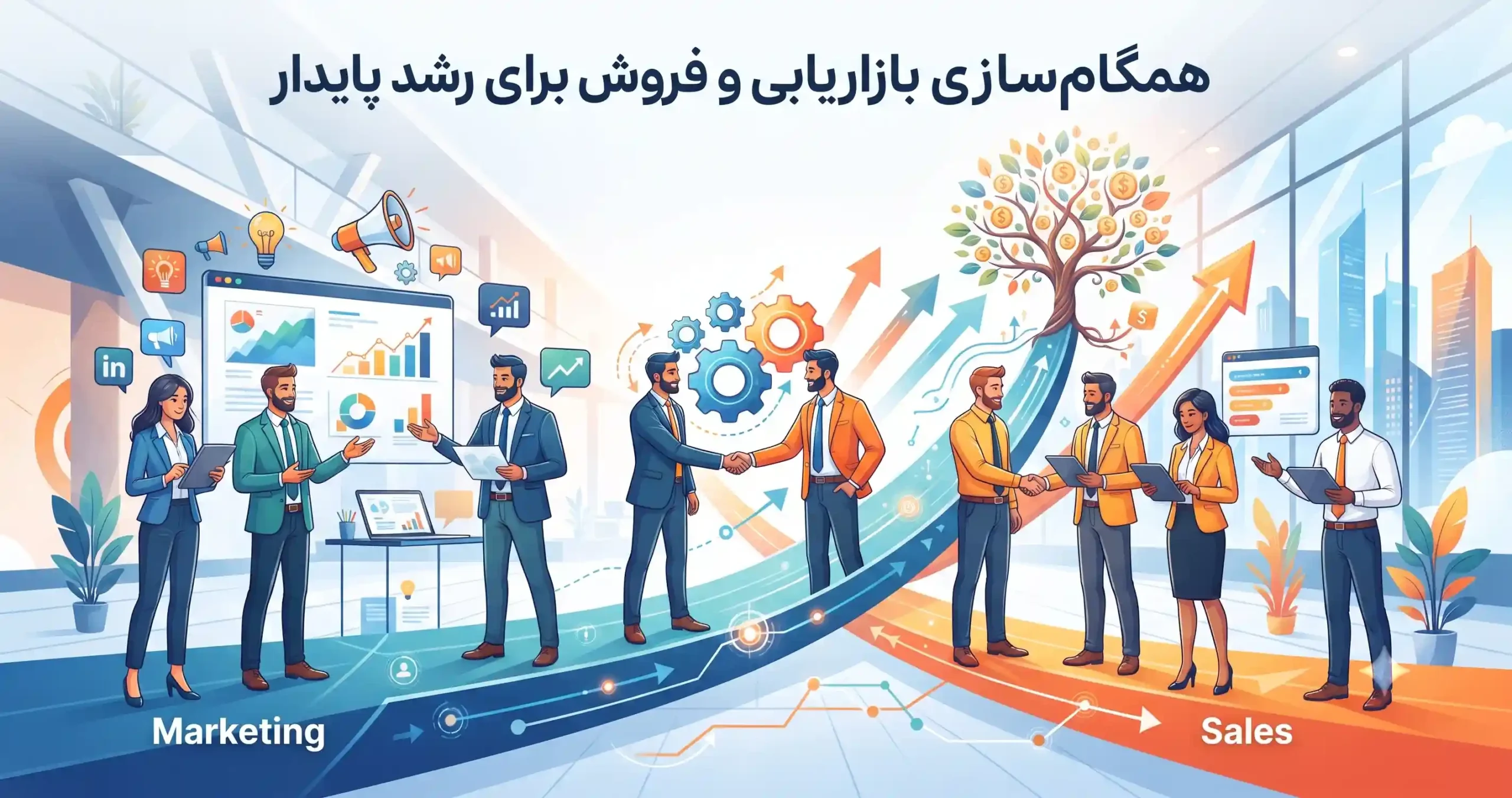 🔄 همگام‌سازی بازاریابی و فروش برای رشد پایدار