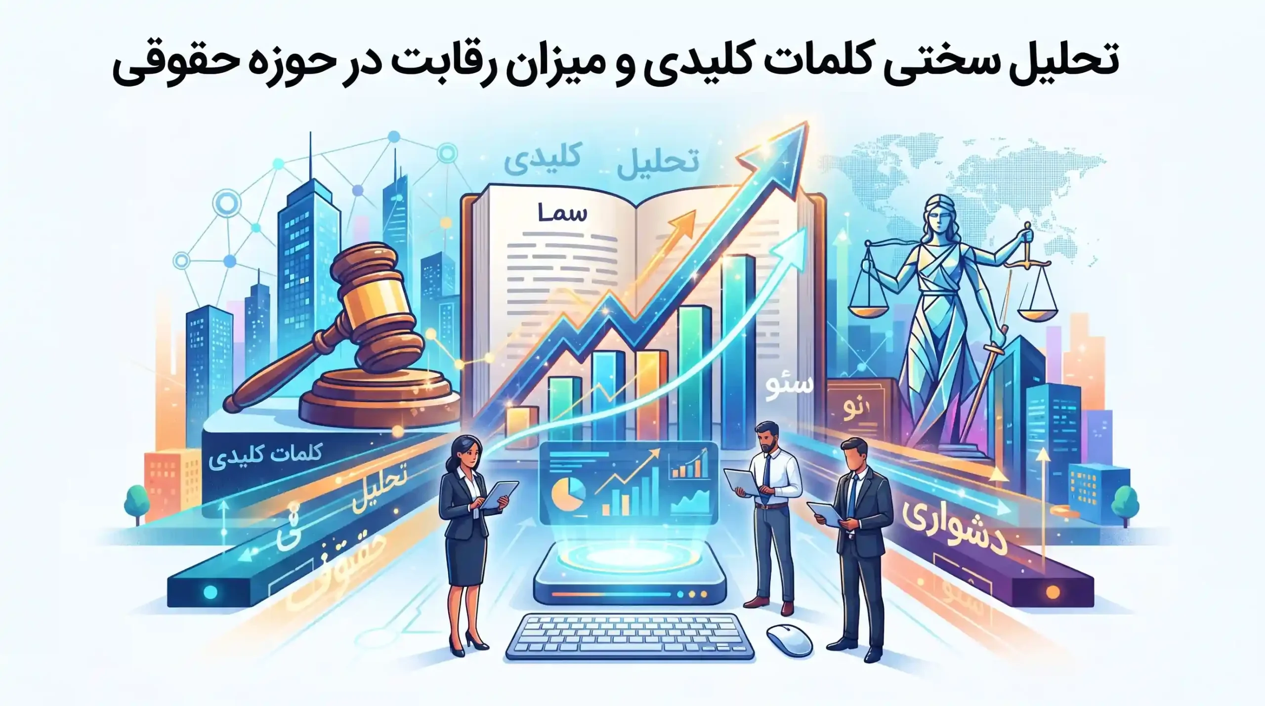 📊 تحلیل سختی کلمات کلیدی و میزان رقابت در حوزه حقوقی