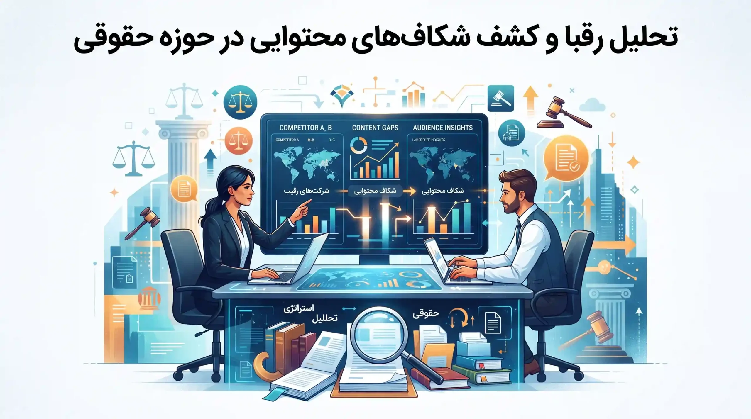 🚀 تحلیل رقبا و کشف شکاف‌های محتوایی در حوزه حقوقی