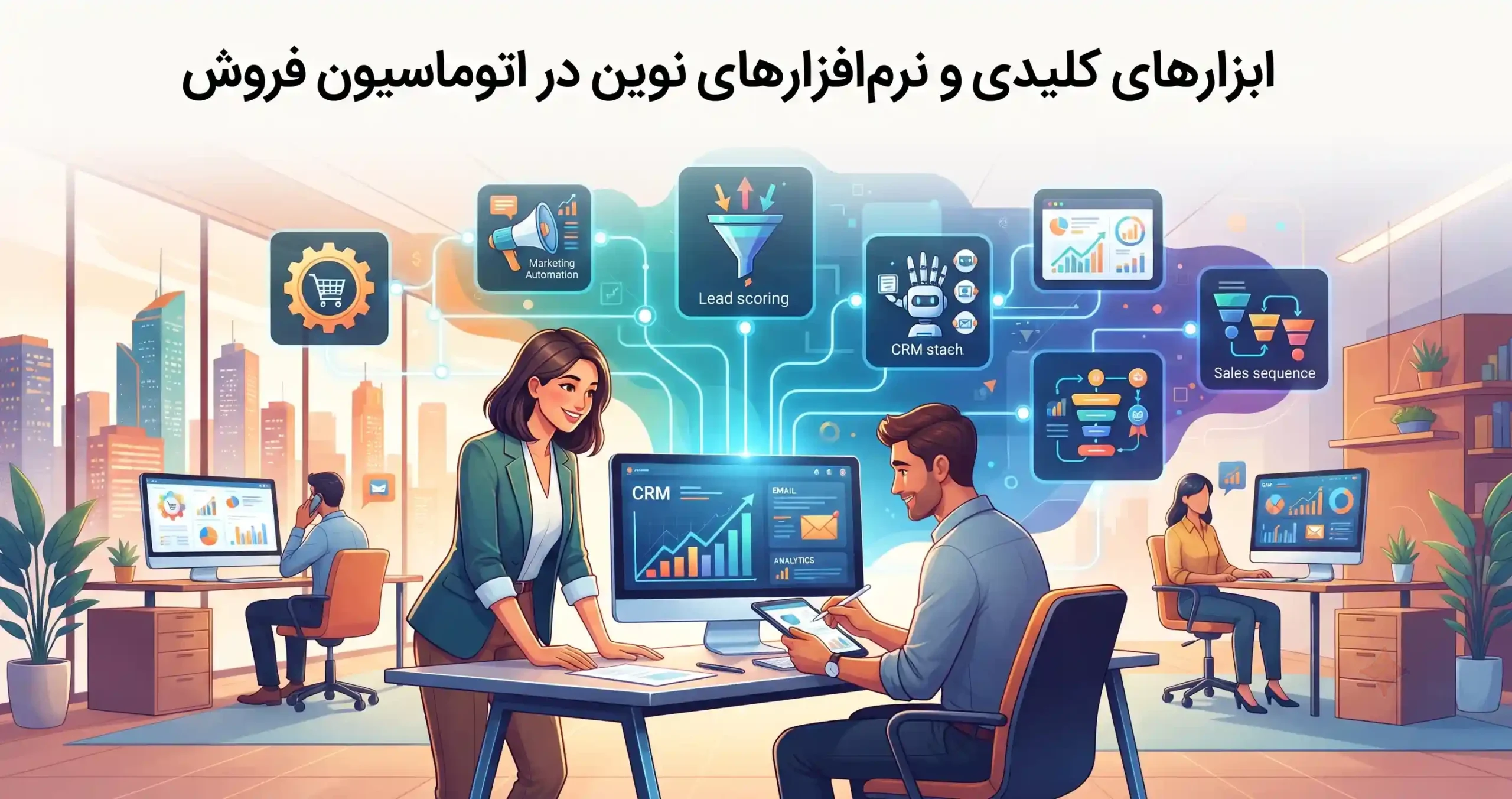 🛠️ ابزارهای کلیدی و نرم‌افزارهای نوین در اتوماسیون فروش