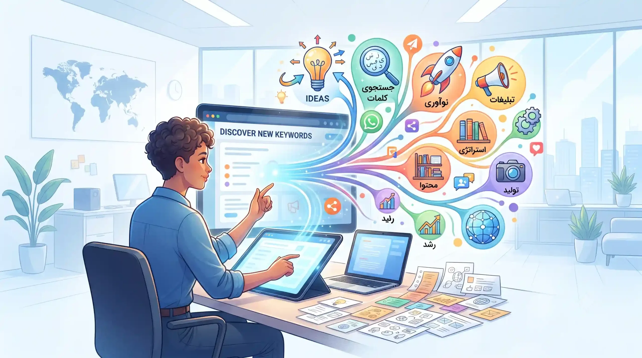 💡 استفاده از قابلیت Discover New Keywords برای ایده پردازی