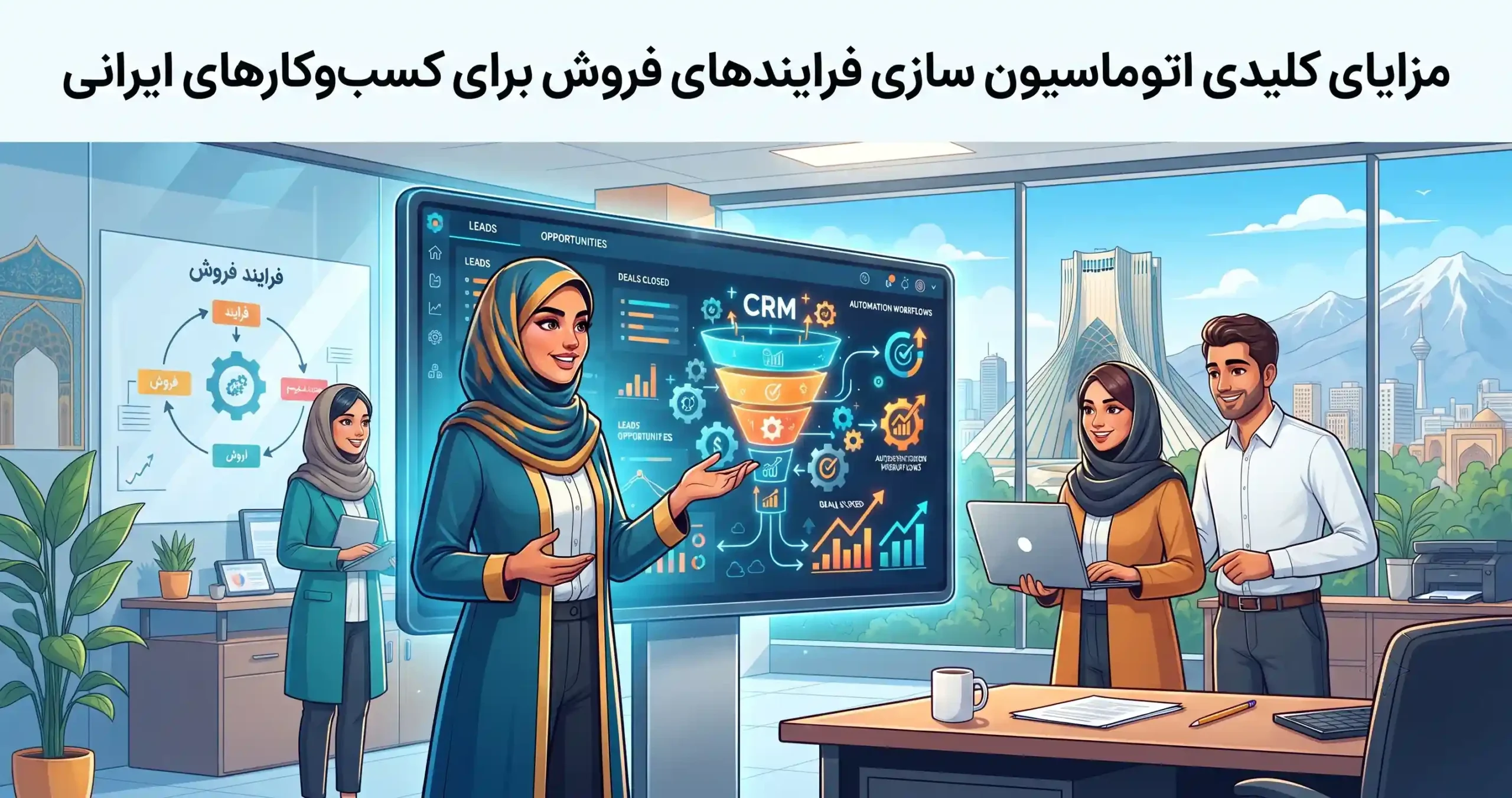 🎯 مزایای کلیدی اتوماسیون سازی فرایندهای فروش برای کسبوکارهای ایرانی