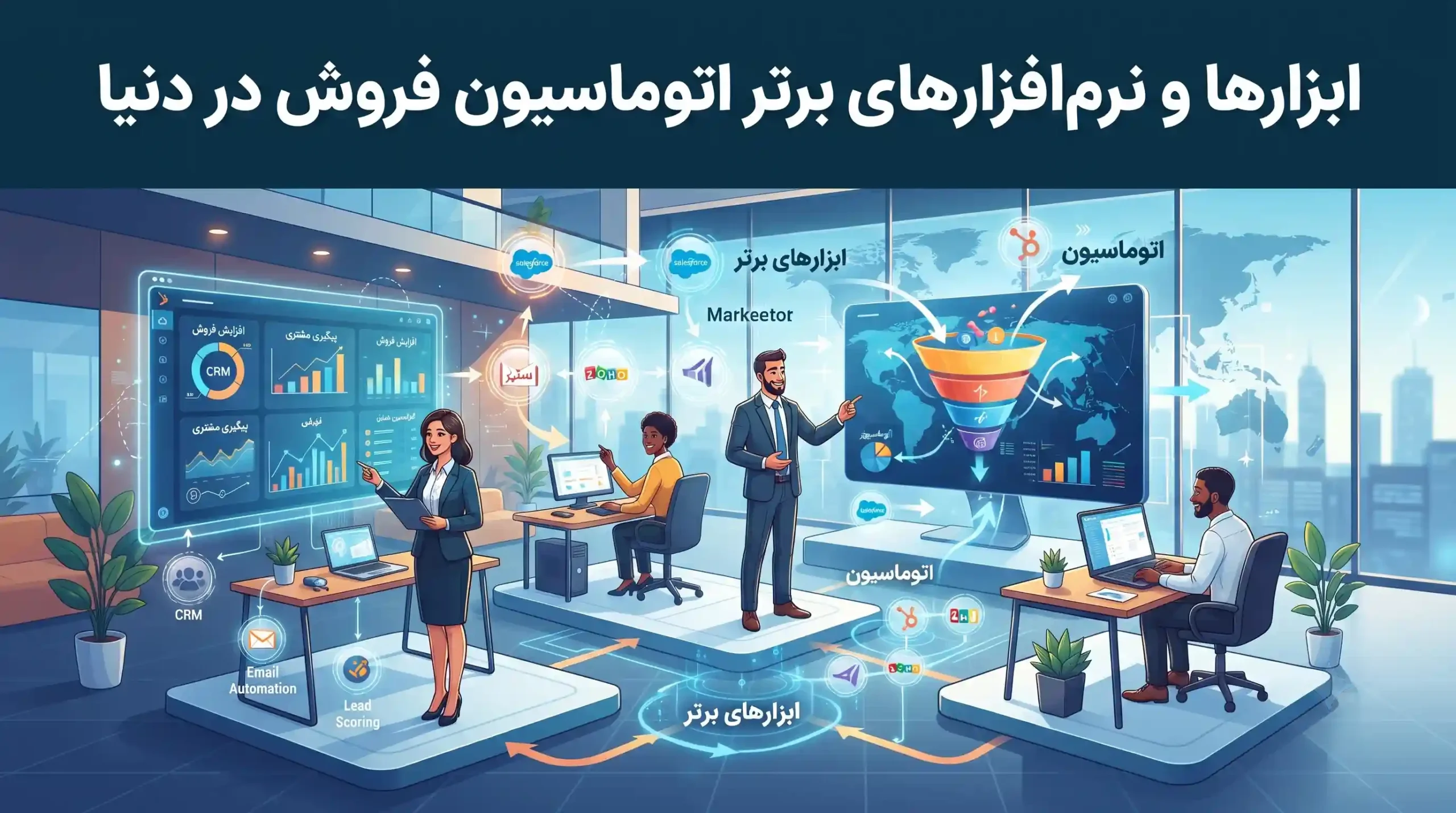 🛠️ ابزارها و نرمافزارهای برتر اتوماسیون فروش در دنیا