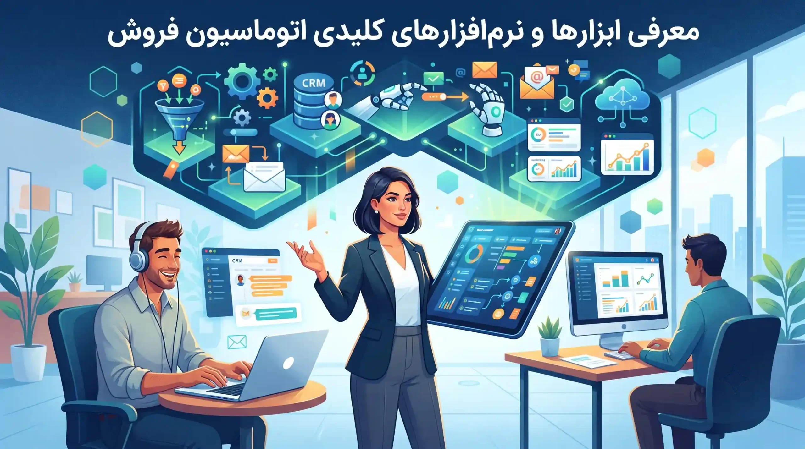 🛠️ معرفی ابزارها و نرمافزارهای کلیدی اتوماسیون فروش
