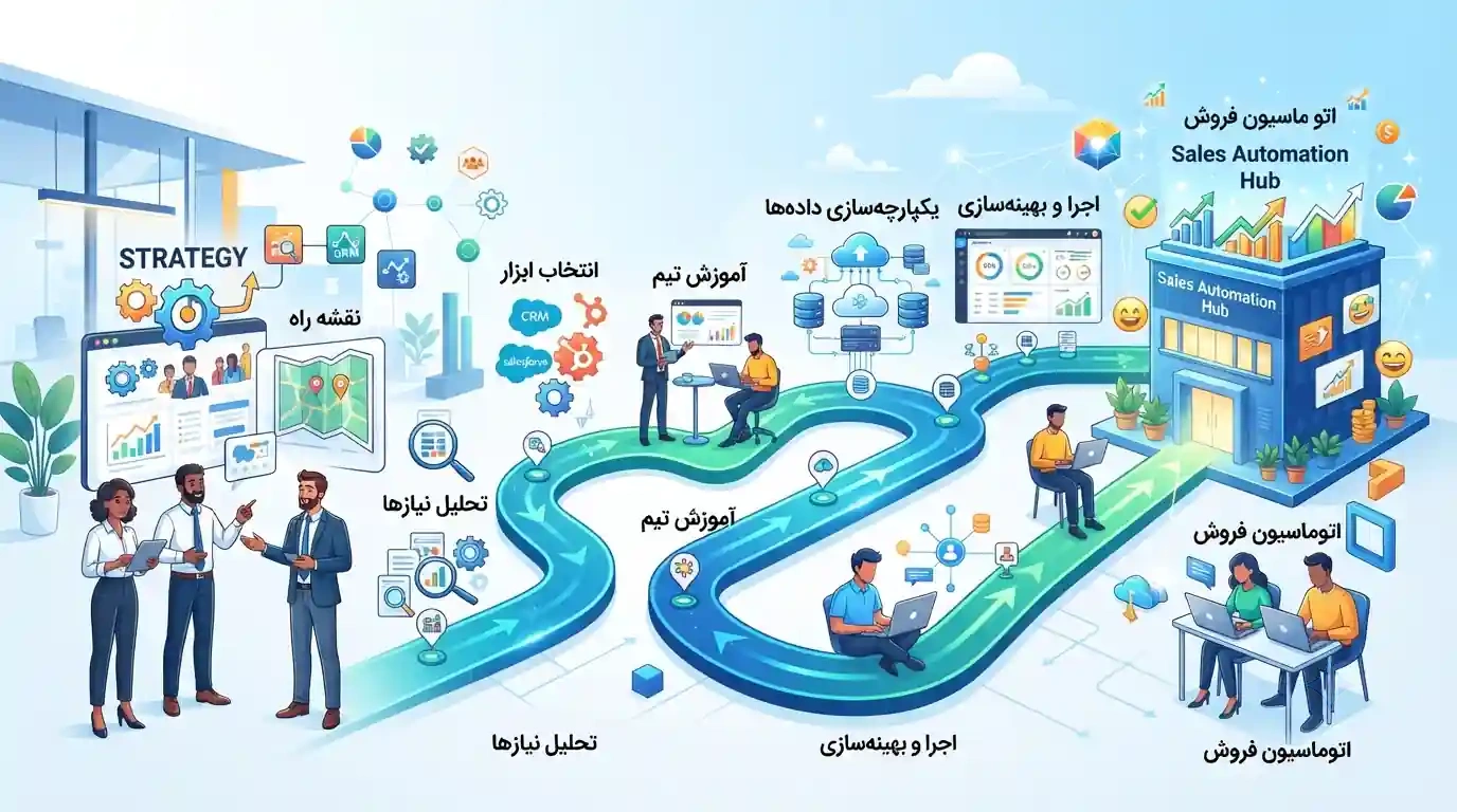 🗺️ نقشه راه پیادهسازی اتوماسیون فروش در شرکت شما