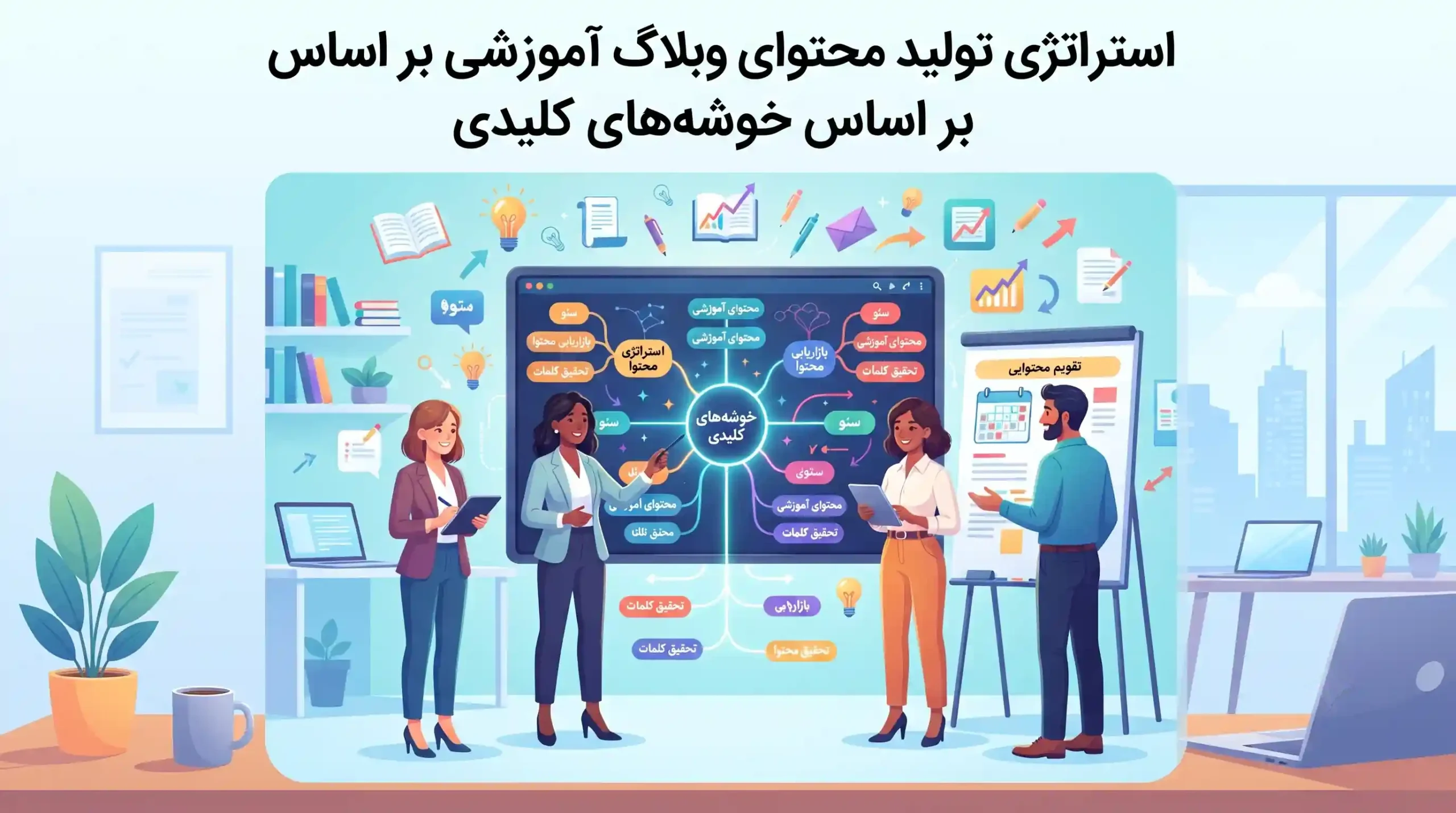 ✍️ استراتژی تولید محتوای وبلاگ آموزشی بر اساس خوشههای کلیدی