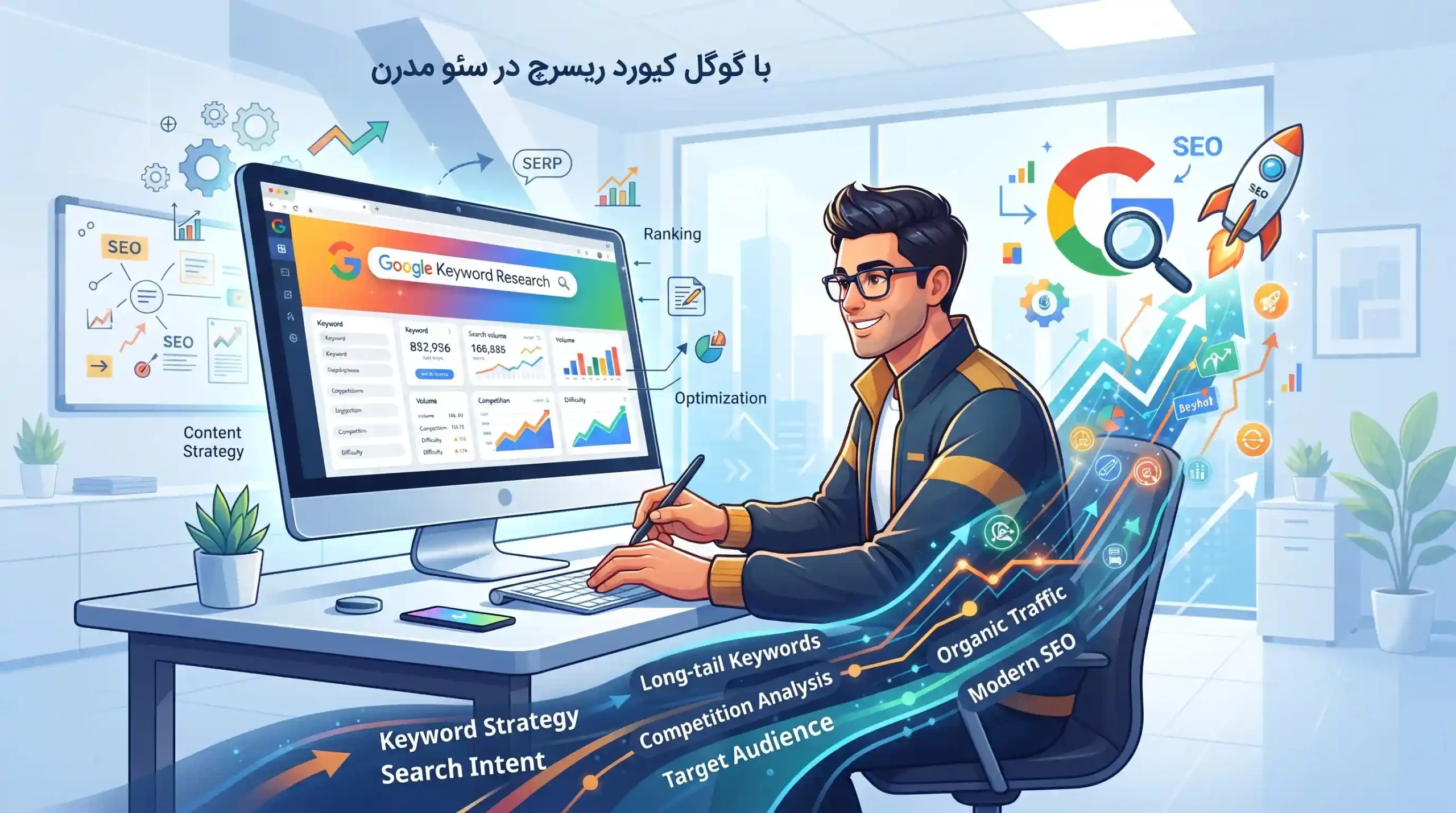 🔑 اهمیت و جایگاه تحقیق کلمات کلیدی با گوگل کیورد ریسرچ در سئو مدرن
