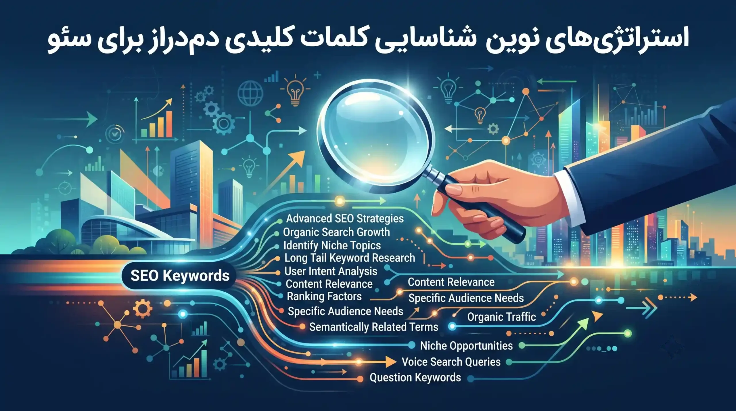 📈 استراتژیهای نوین شناسایی کلمات کلیدی دمدراز برای سئو
