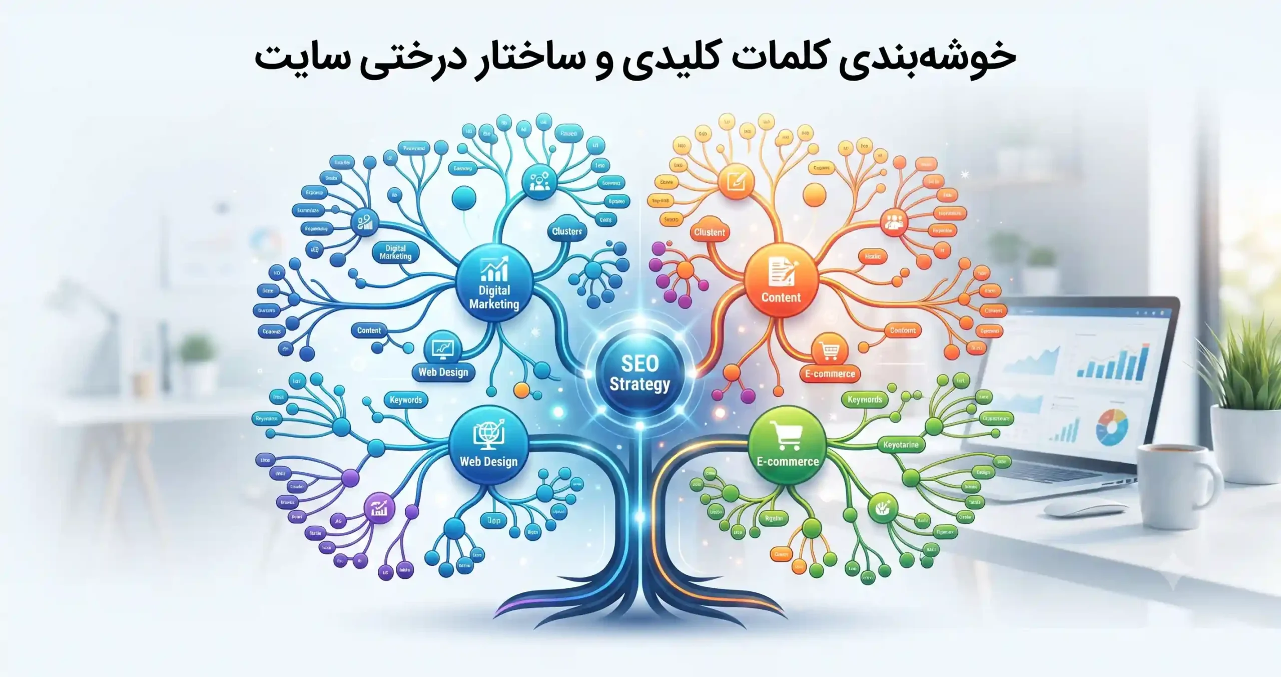 🎯 خوشهبندی کلمات کلیدی و ساختار درختی سایت