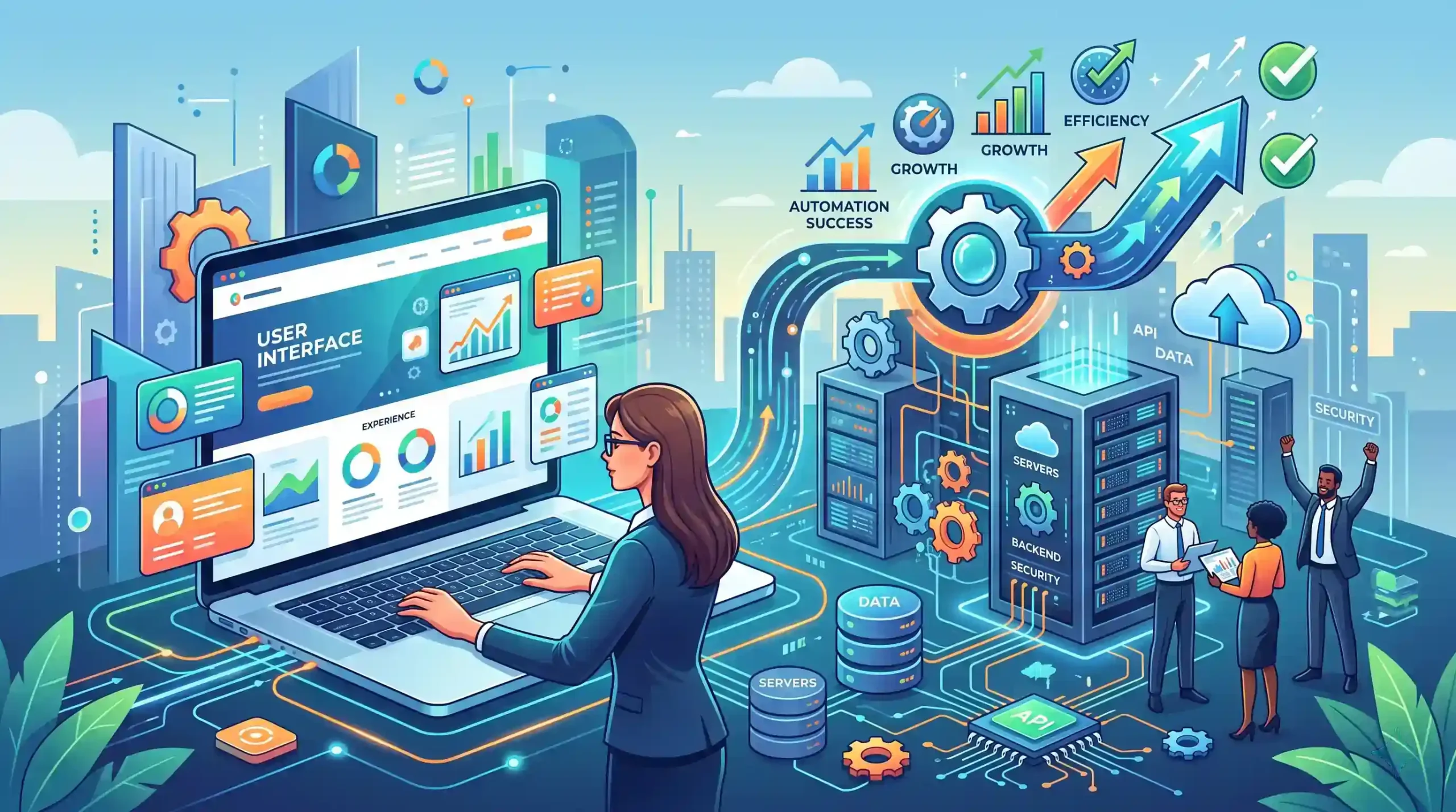 🔍 نقش طراحی وب‌سایت و زیرساخت‌های فنی در موفقیت اتوماسیون