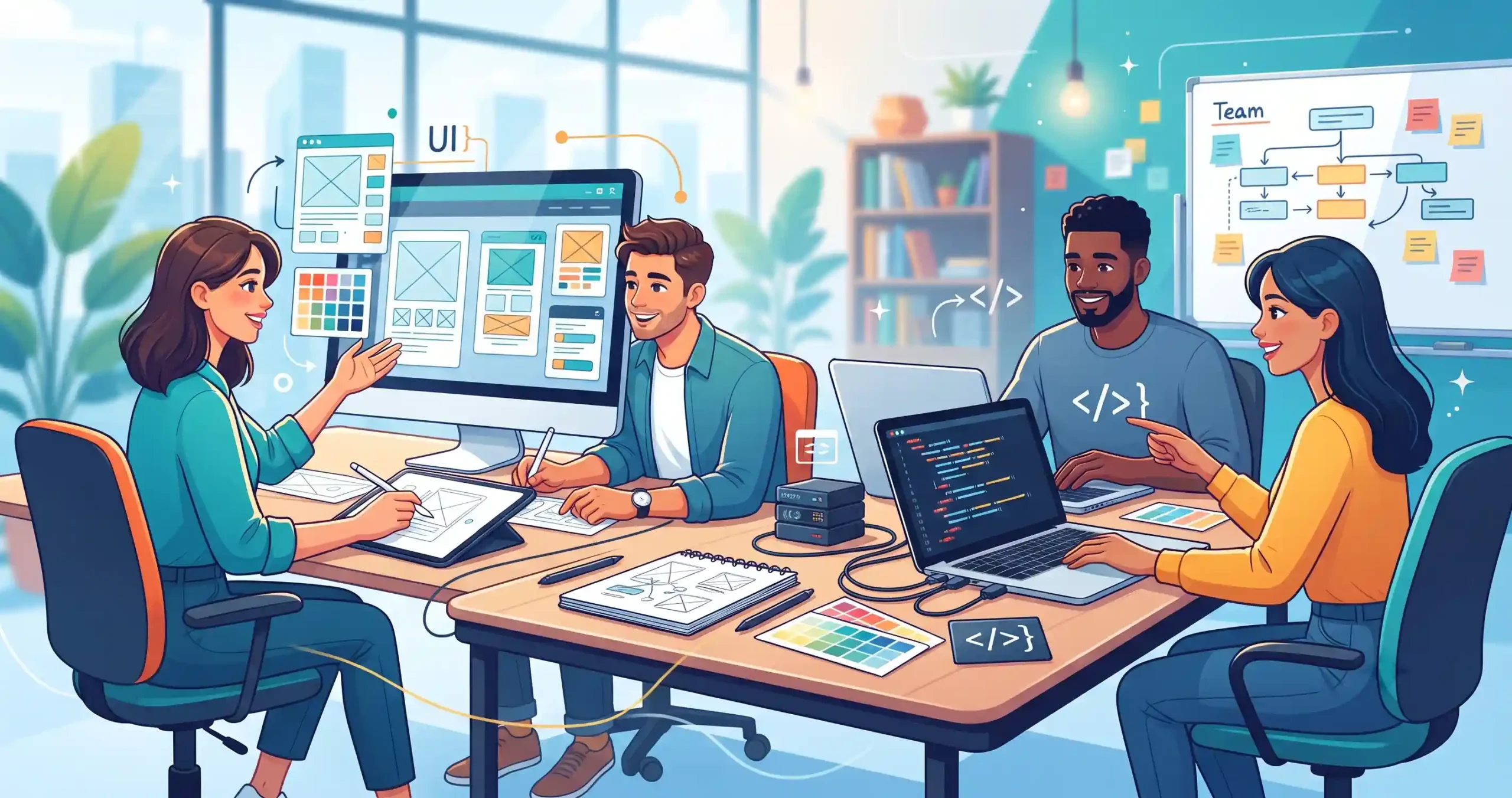 💻 تعامل سازنده بین طراحان و برنامه‌نویسان رسا وب آفرین