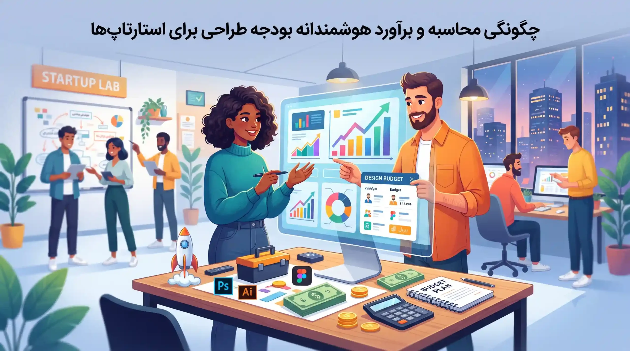 🎯 چگونگی محاسبه و برآورد هوشمندانه بودجه طراحی برای استارتاپها