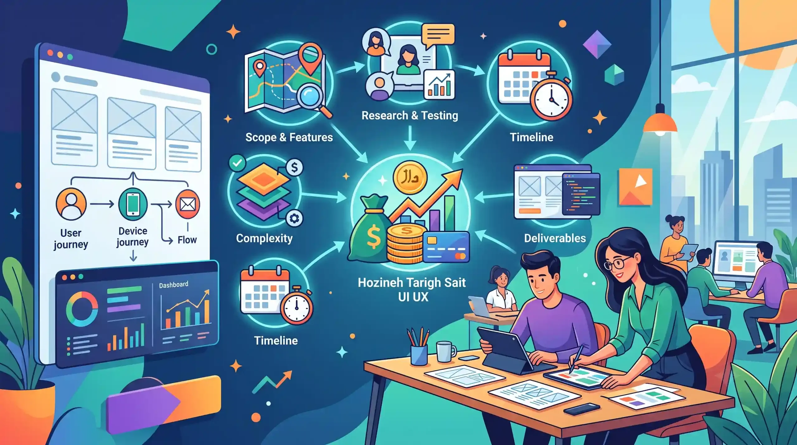 💸 عوامل موثر بر تعیین هزینه طراحی سایت UI UX