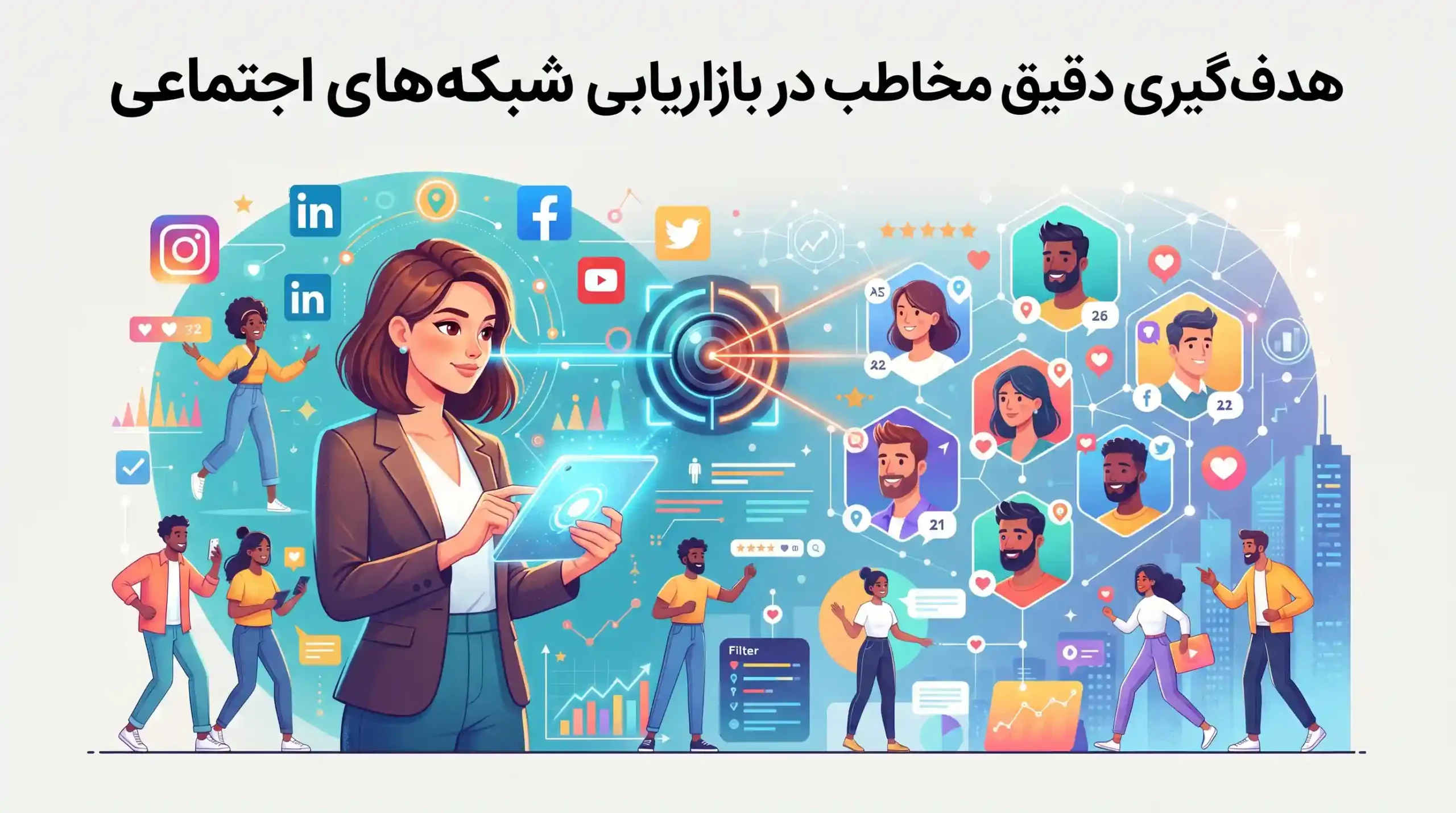 🎯 هدفگیری دقیق مخاطب در بازاریابی شبکههای اجتماعی