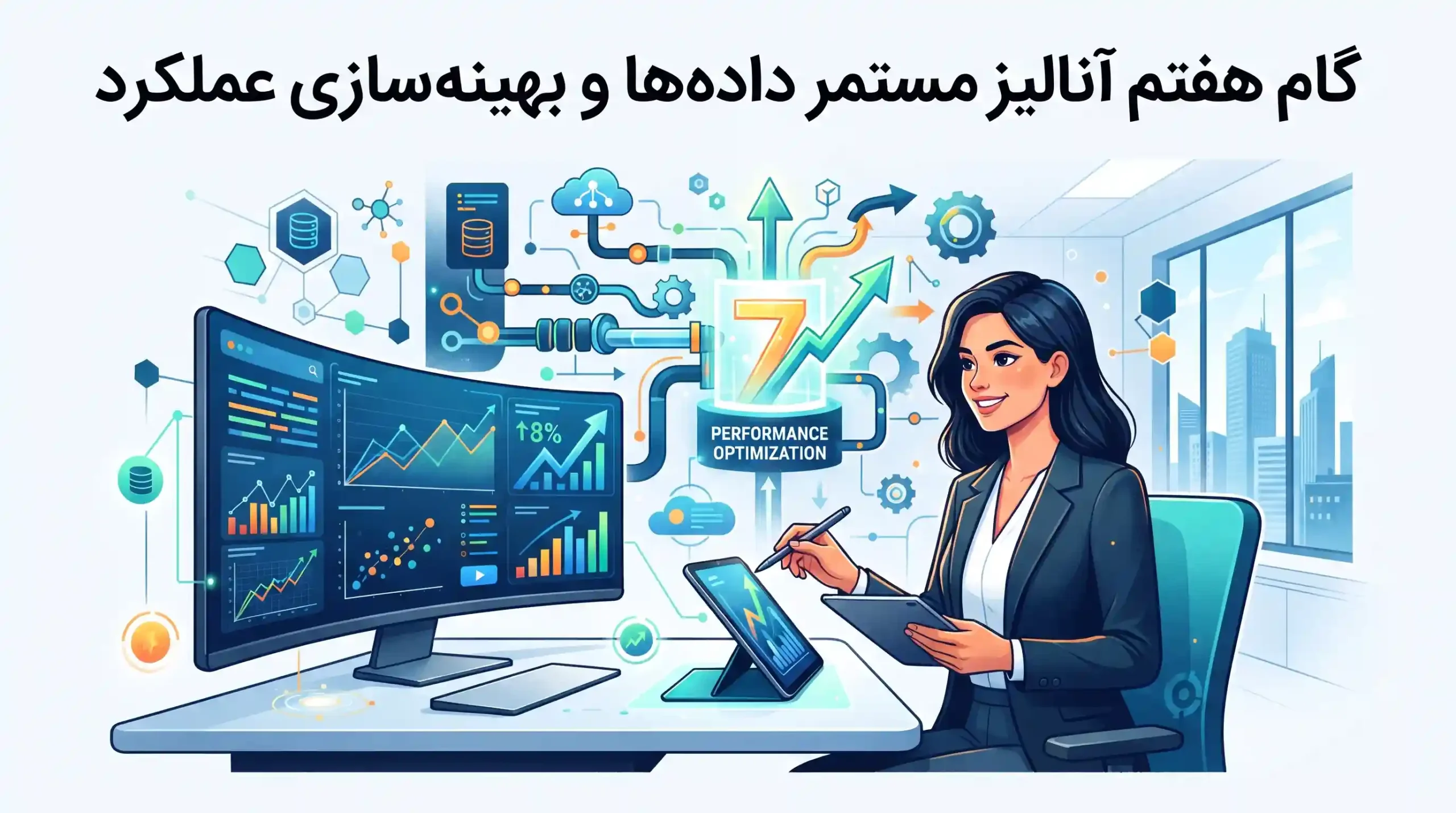 📈 گام هفتم آنالیز مستمر داده‌ها و بهینه‌سازی عملکرد