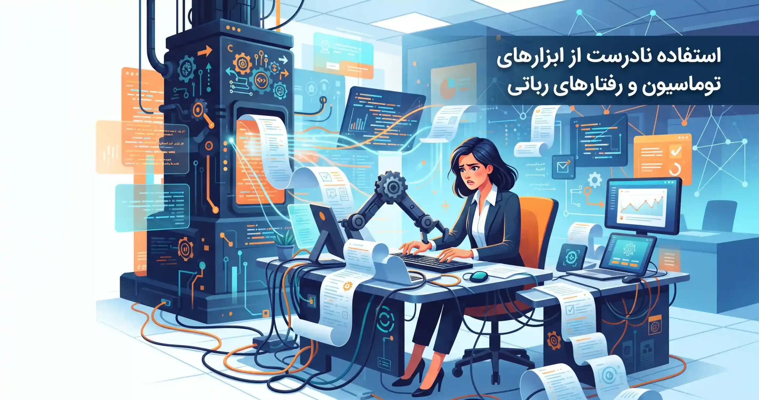 🤖 استفاده نادرست از ابزارهای اتوماسیون و رفتارهای رباتی
