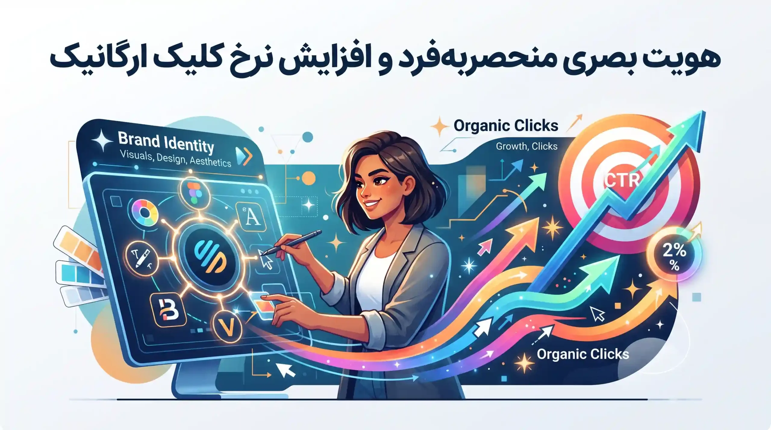 🎨 هویت بصری منحصربهفرد و افزایش نرخ کلیک ارگانیک