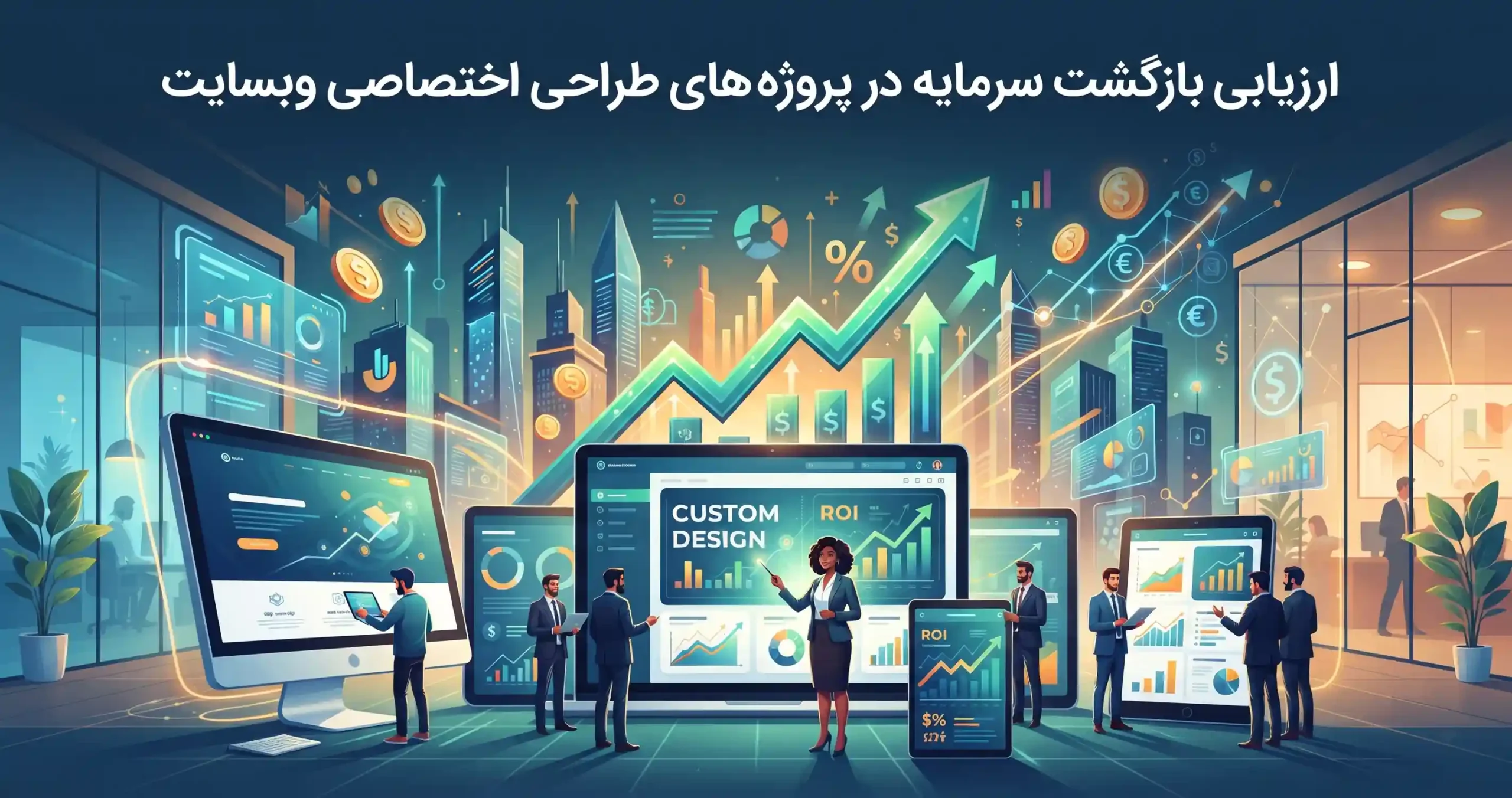 📈 ارزیابی بازگشت سرمایه در پروژه‌های طراحی اختصاصی وبسایت