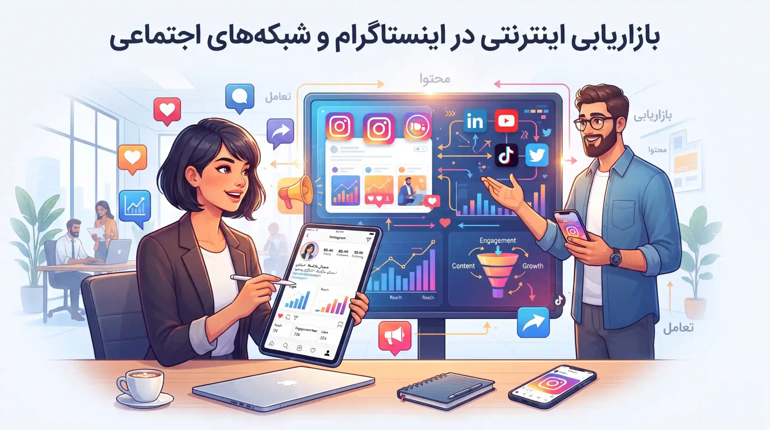 📱 بازاریابی اینترنتی در اینستاگرام و شبکههای اجتماعی