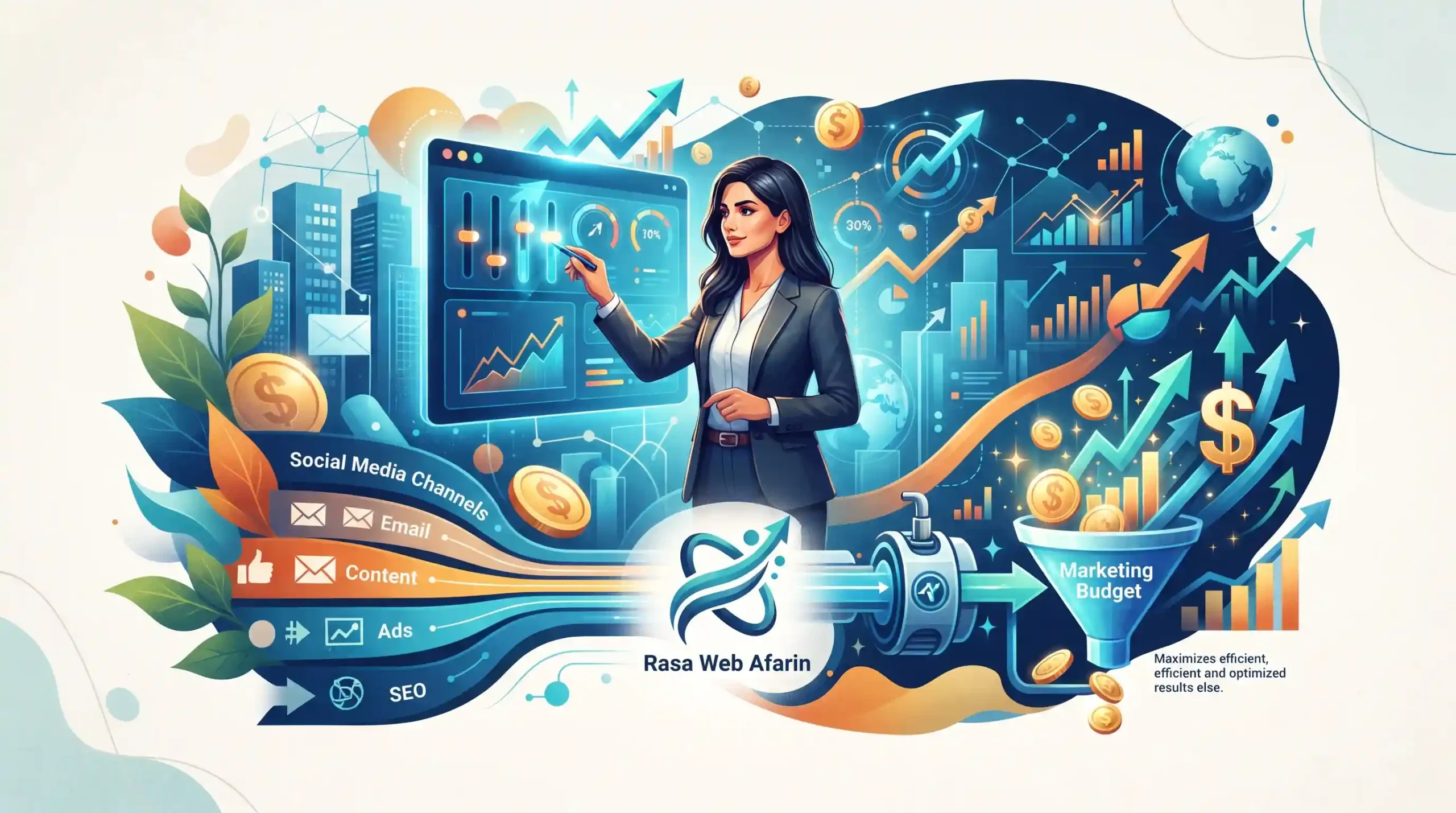 🏗 نقش رسا وب آفرین در بهینهسازی بودجه بازاریابی شما