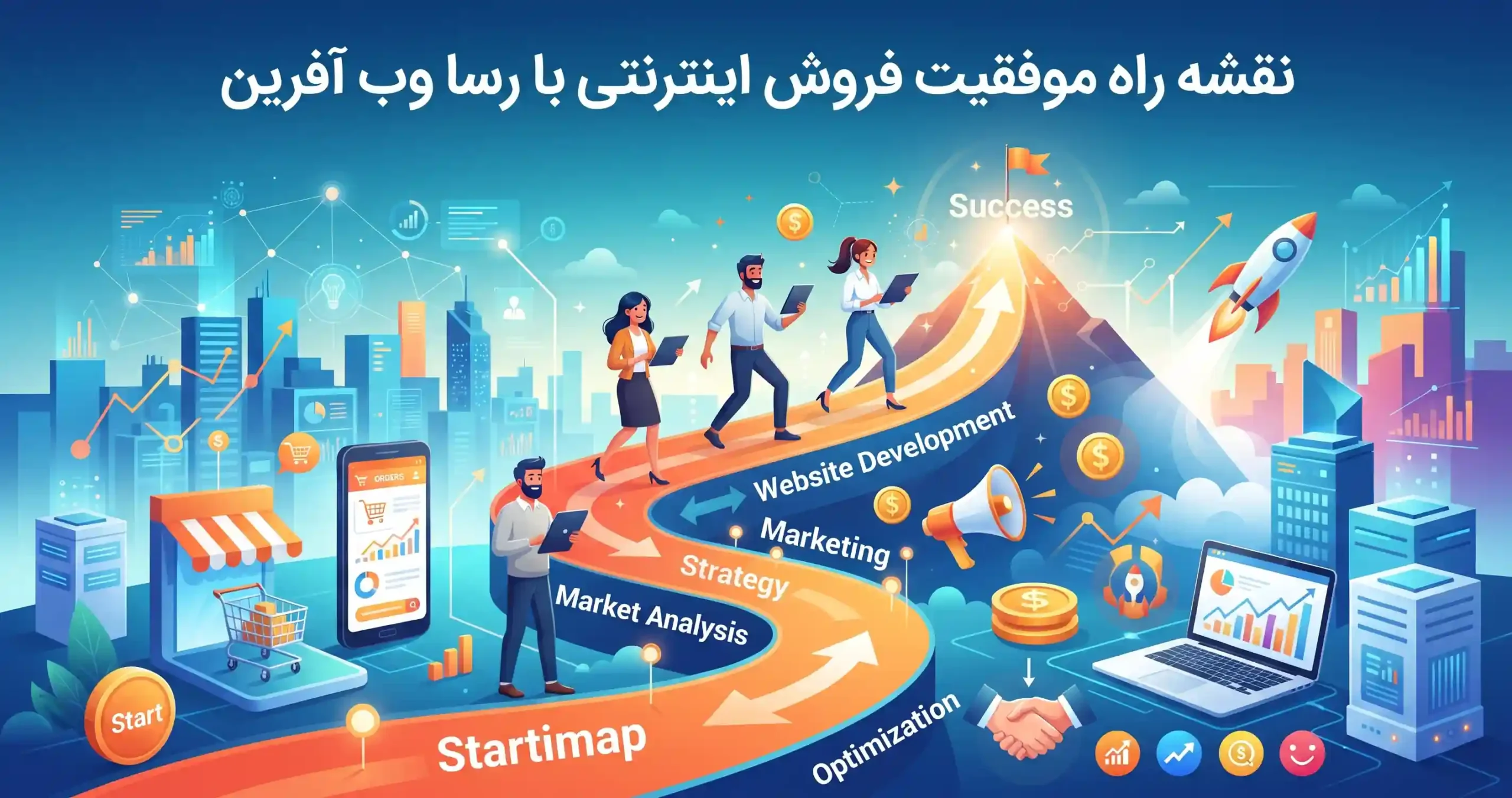 🏆 نقشه راه موفقیت فروش اینترنتی با رسا وب آفرین