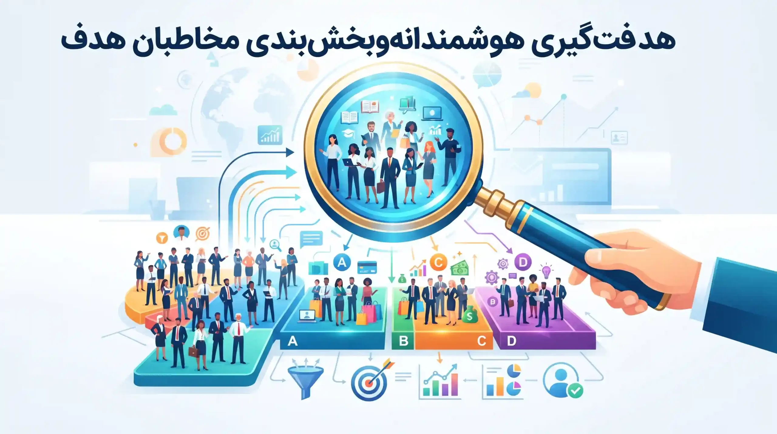 🔍 هدف‌گیری هوشمندانه و بخش‌بندی مخاطبان هدف