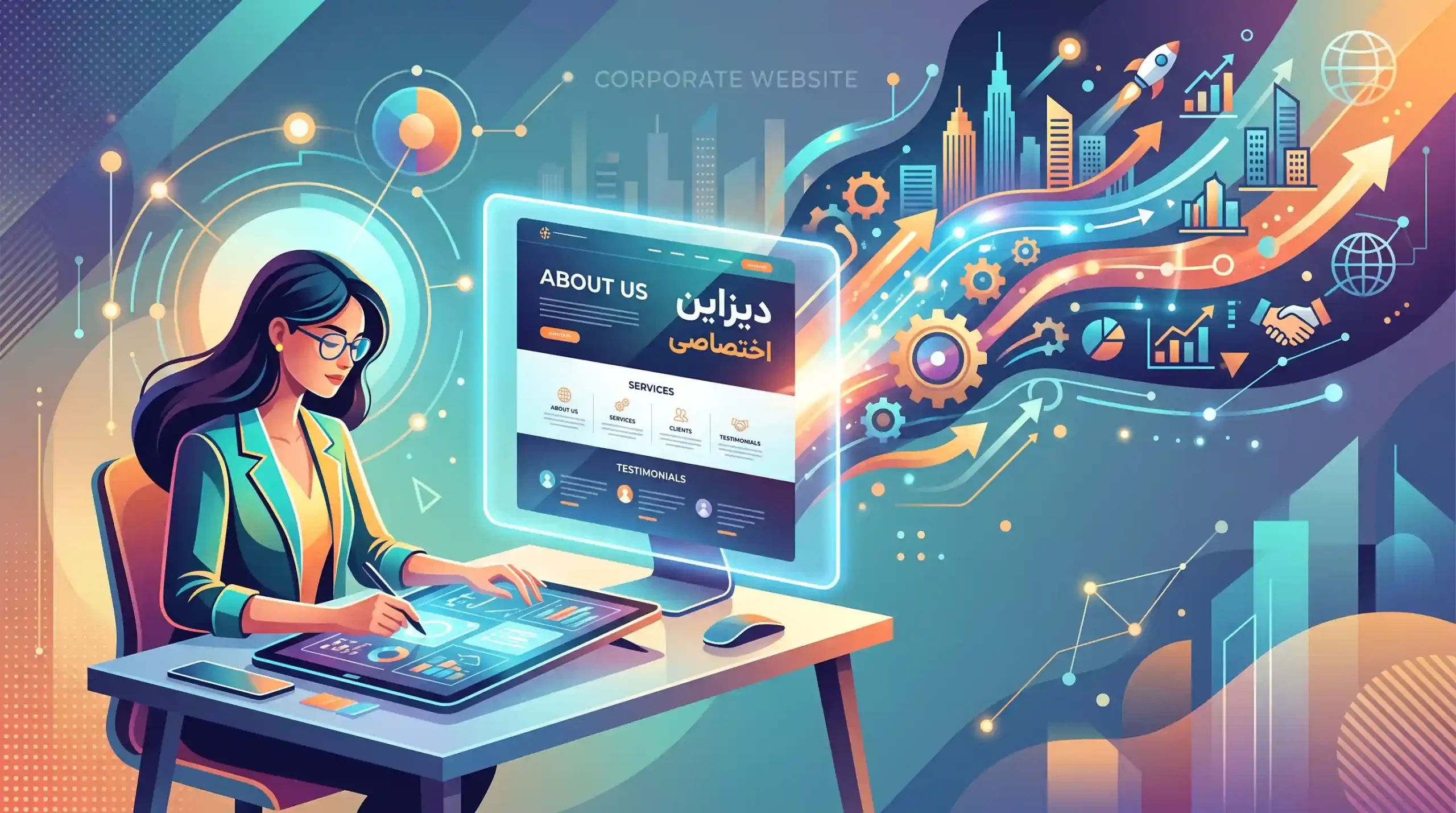 🏢 چرا وب‌سایت‌های شرکتی و خدماتی به دیزاین اختصاصی نیاز دارند؟