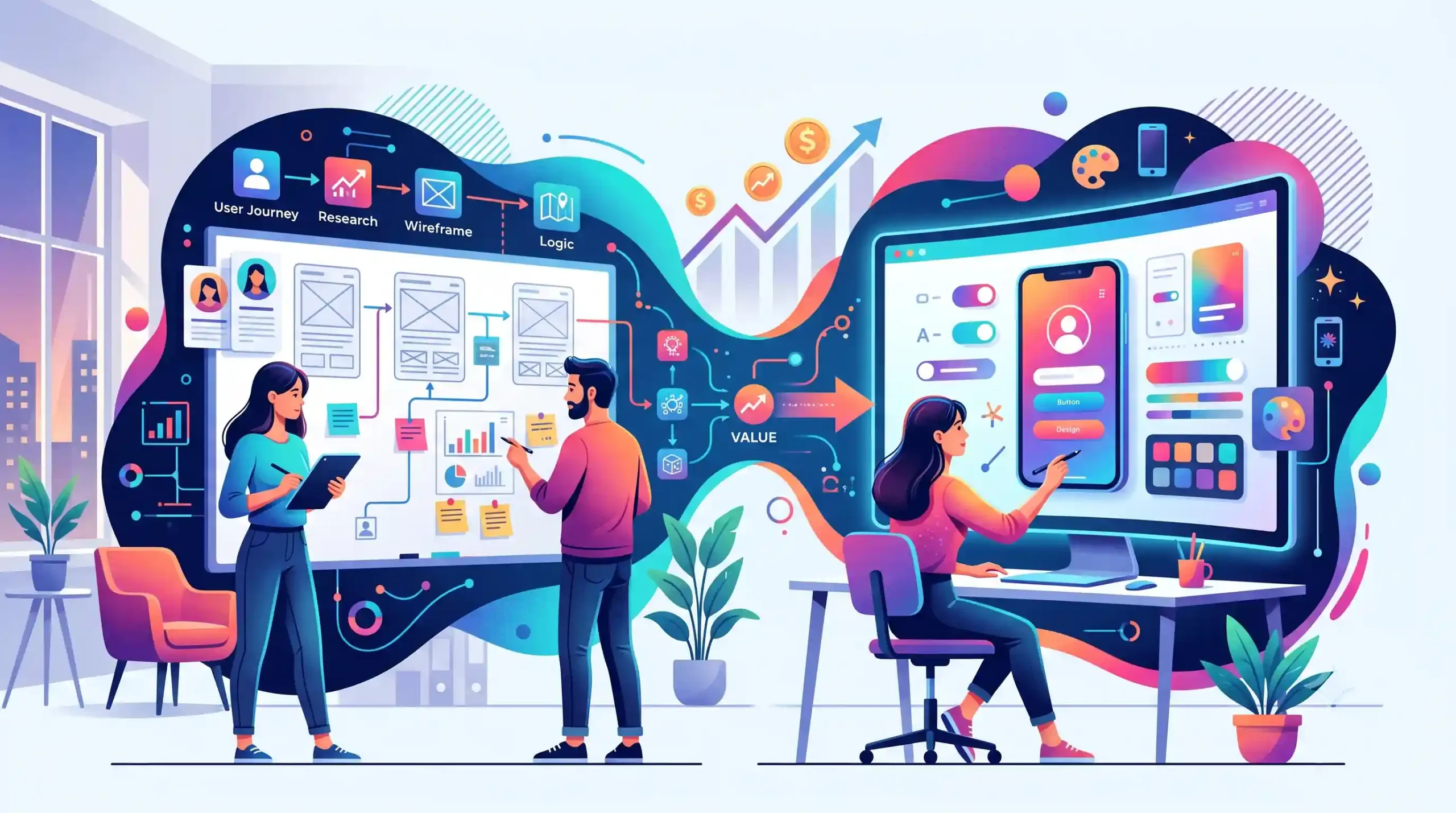 🔍 تفاوت‌های کلیدی طراحی تجربه کاربری (UX) و رابط کاربری (UI) و تاثیر آن بر قیمت