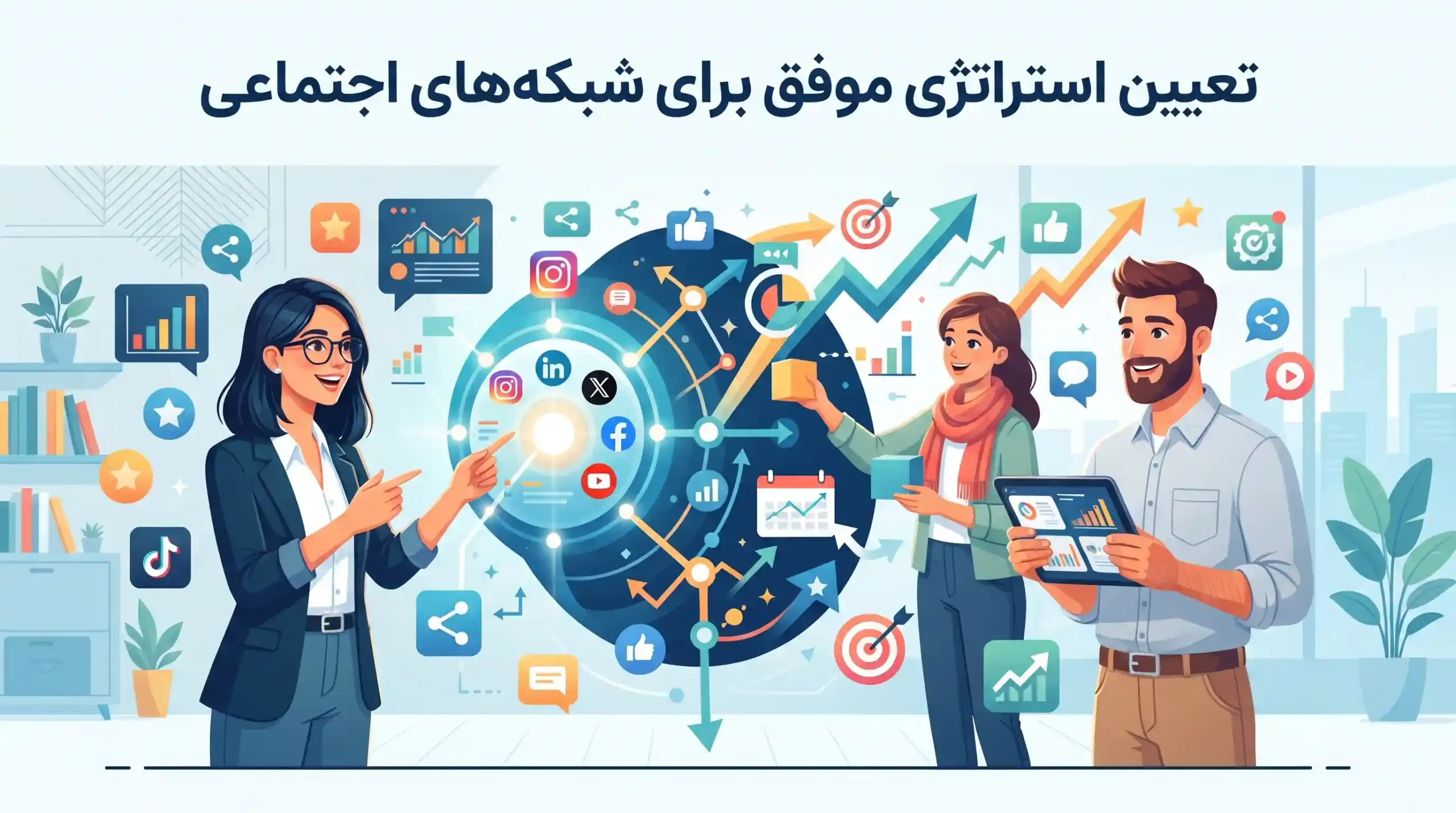 🎯 تعیین استراتژی موفق برای شبکه‌های اجتماعی