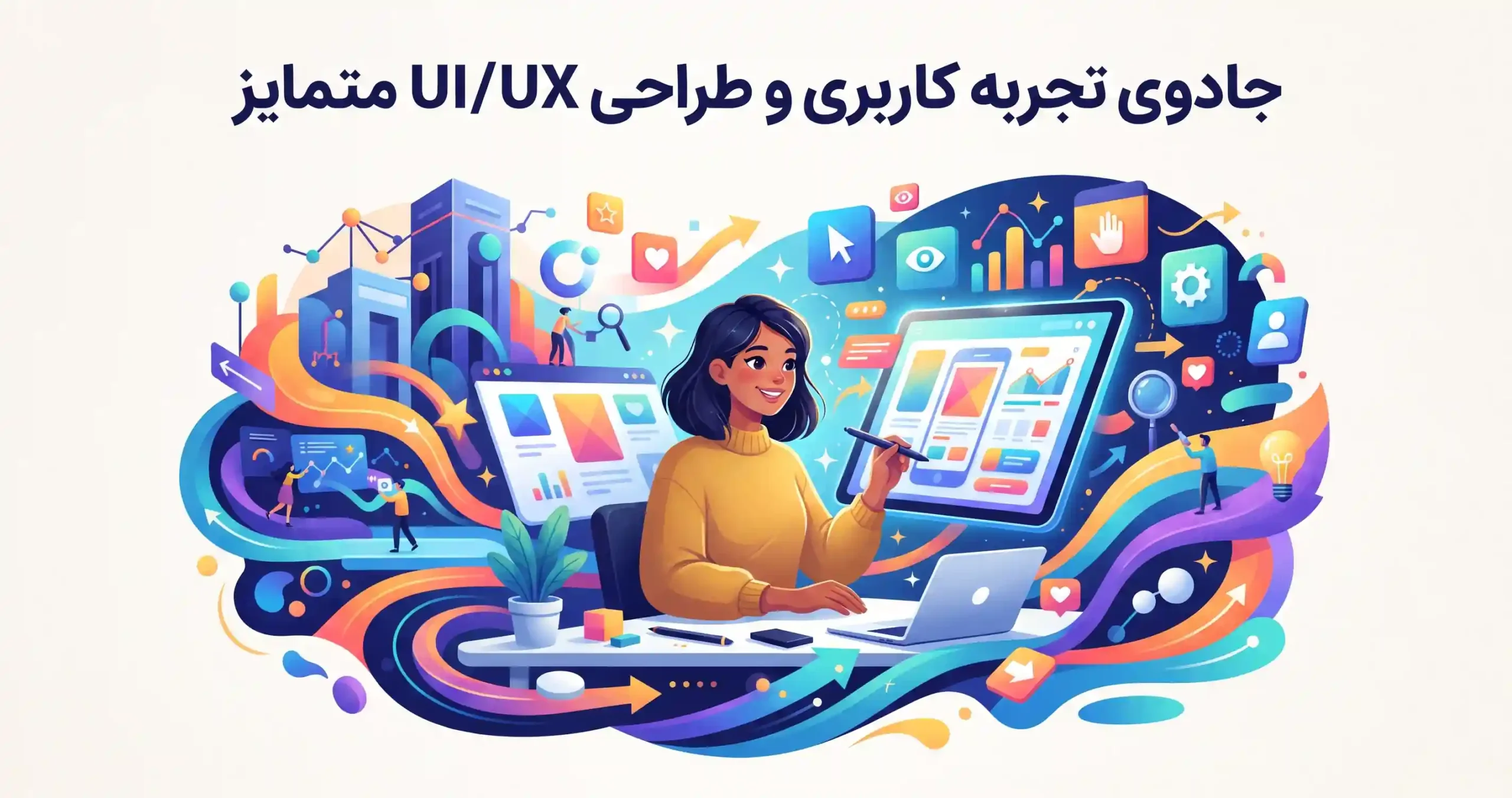 🎨 جادوی تجربه کاربری و طراحی UI/UX متمایز