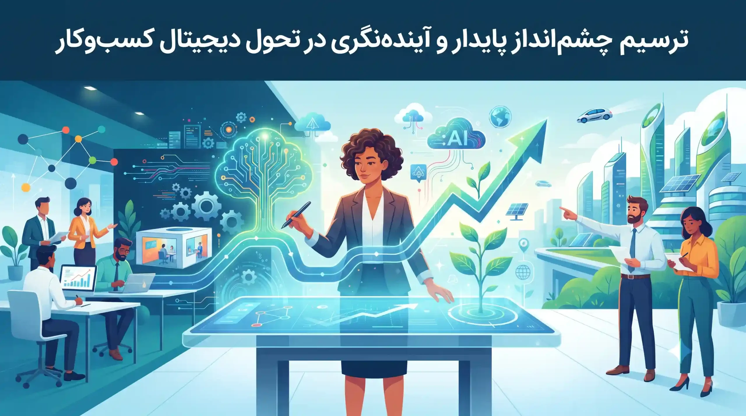 🏆 ترسیم چشم‌انداز پایدار و آینده‌نگری در تحول دیجیتال کسب‌وکار