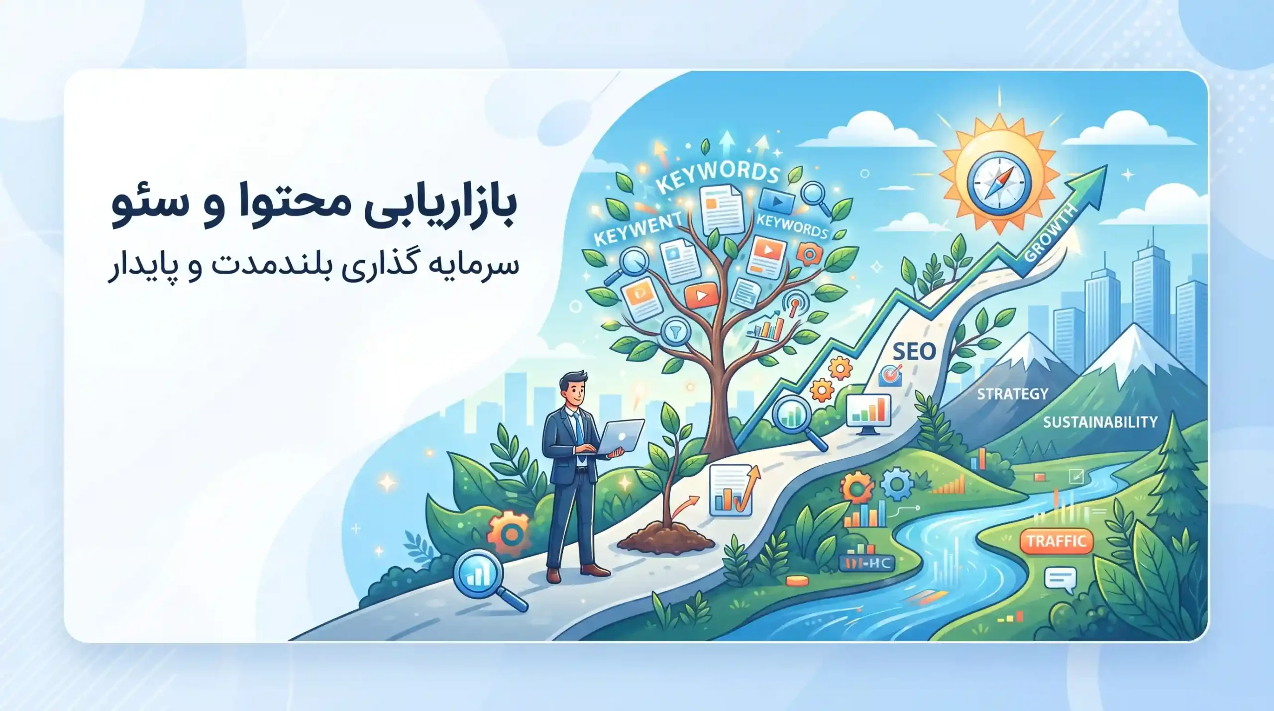 ✍️ بازاریابی محتوا و سئو سرمایه گذاری بلندمدت و پایدار