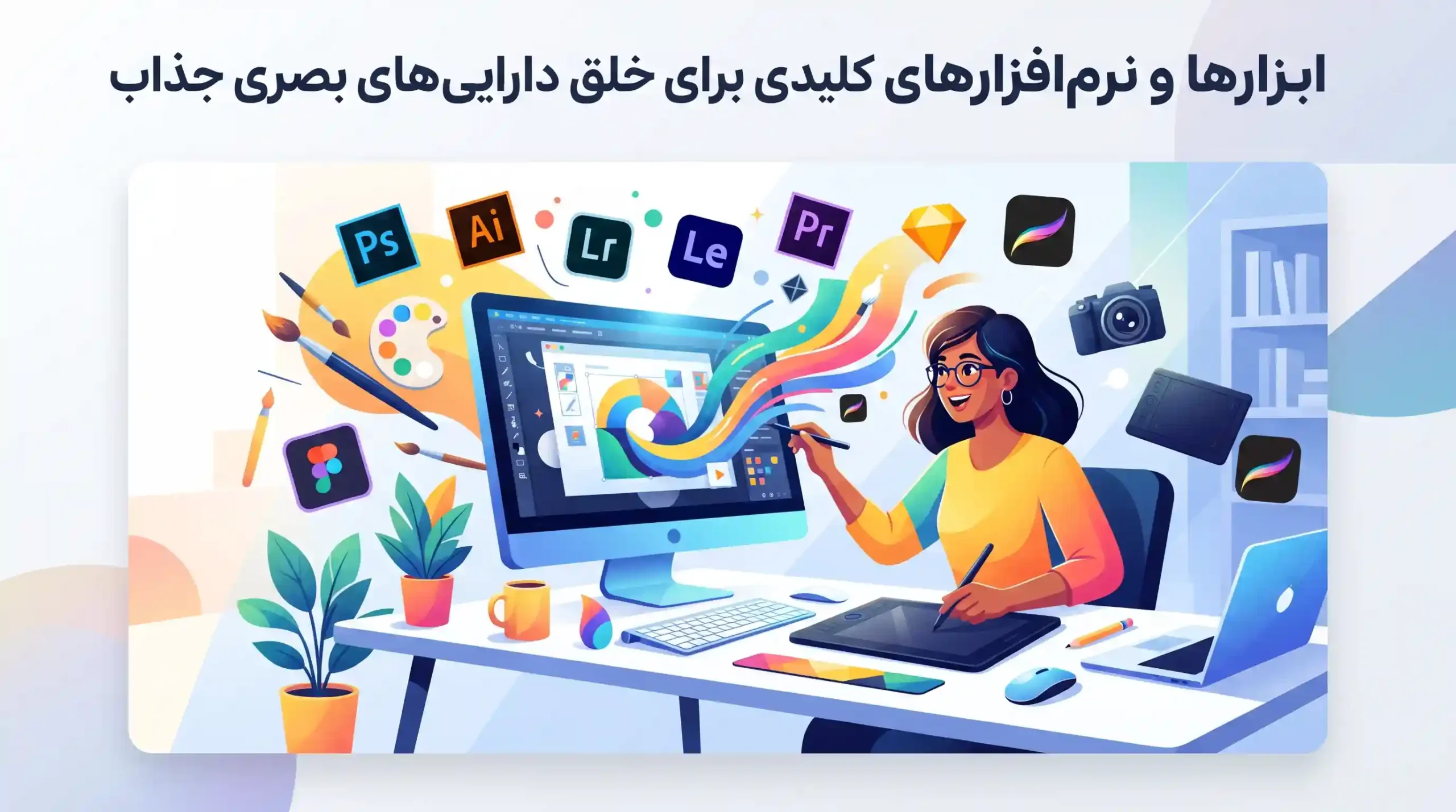 🛠️ ابزارها و نرم‌افزارهای کلیدی برای خلق دارایی‌های بصری جذاب