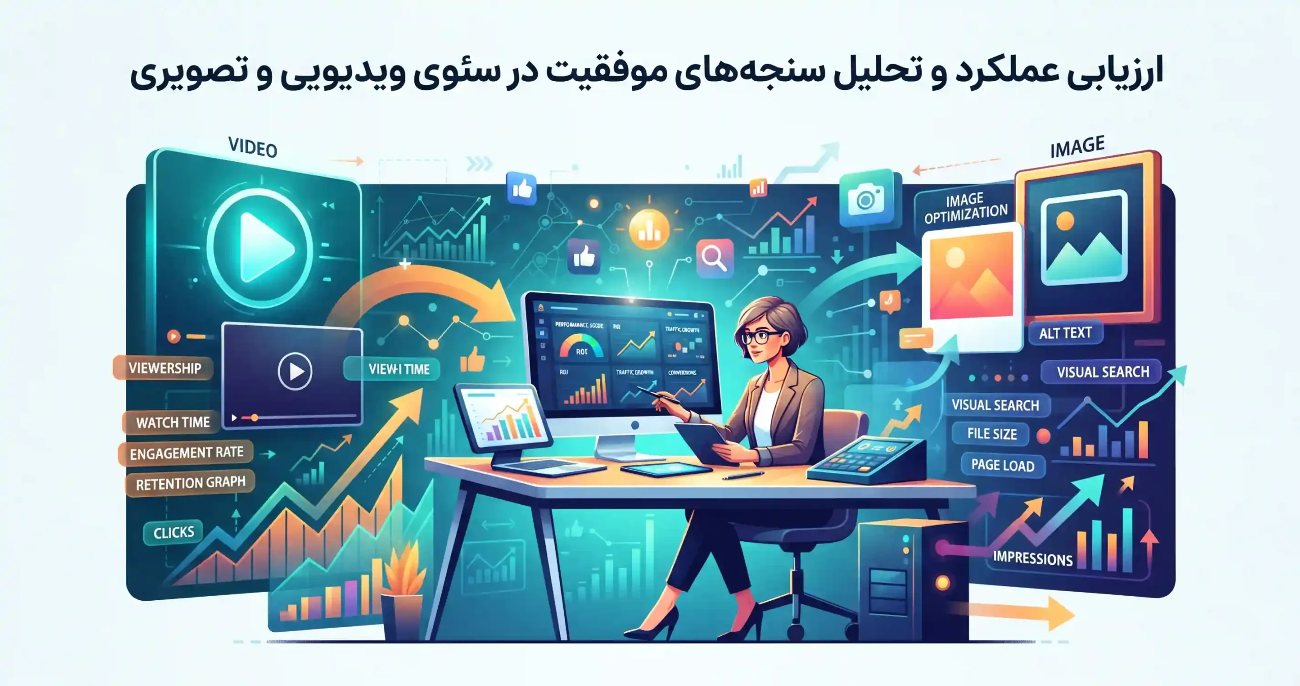 📈 ارزیابی عملکرد و تحلیل سنجه‌های موفقیت در سئوی ویدیویی و تصویری