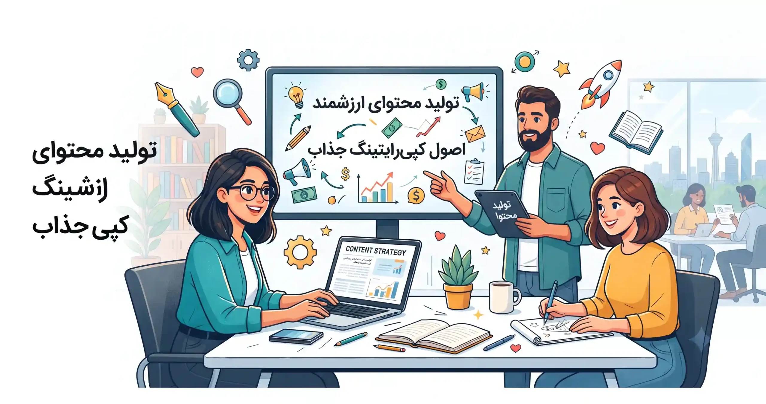 ✍️ تولید محتوای ارزشمند و اصول کپی‌رایتینگ جذاب