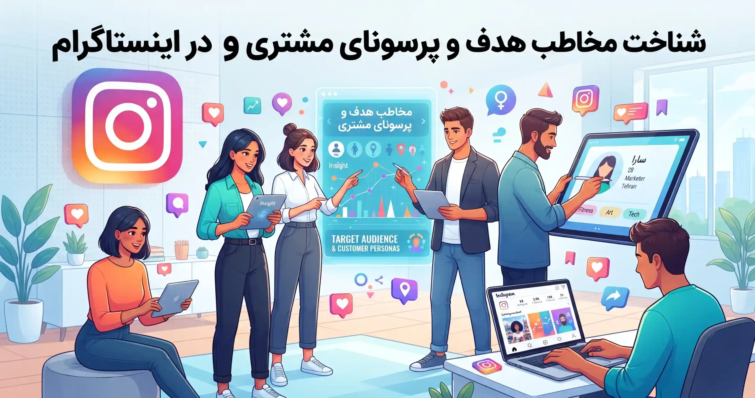 👥 شناخت مخاطب هدف و پرسونای مشتری در اینستاگرام