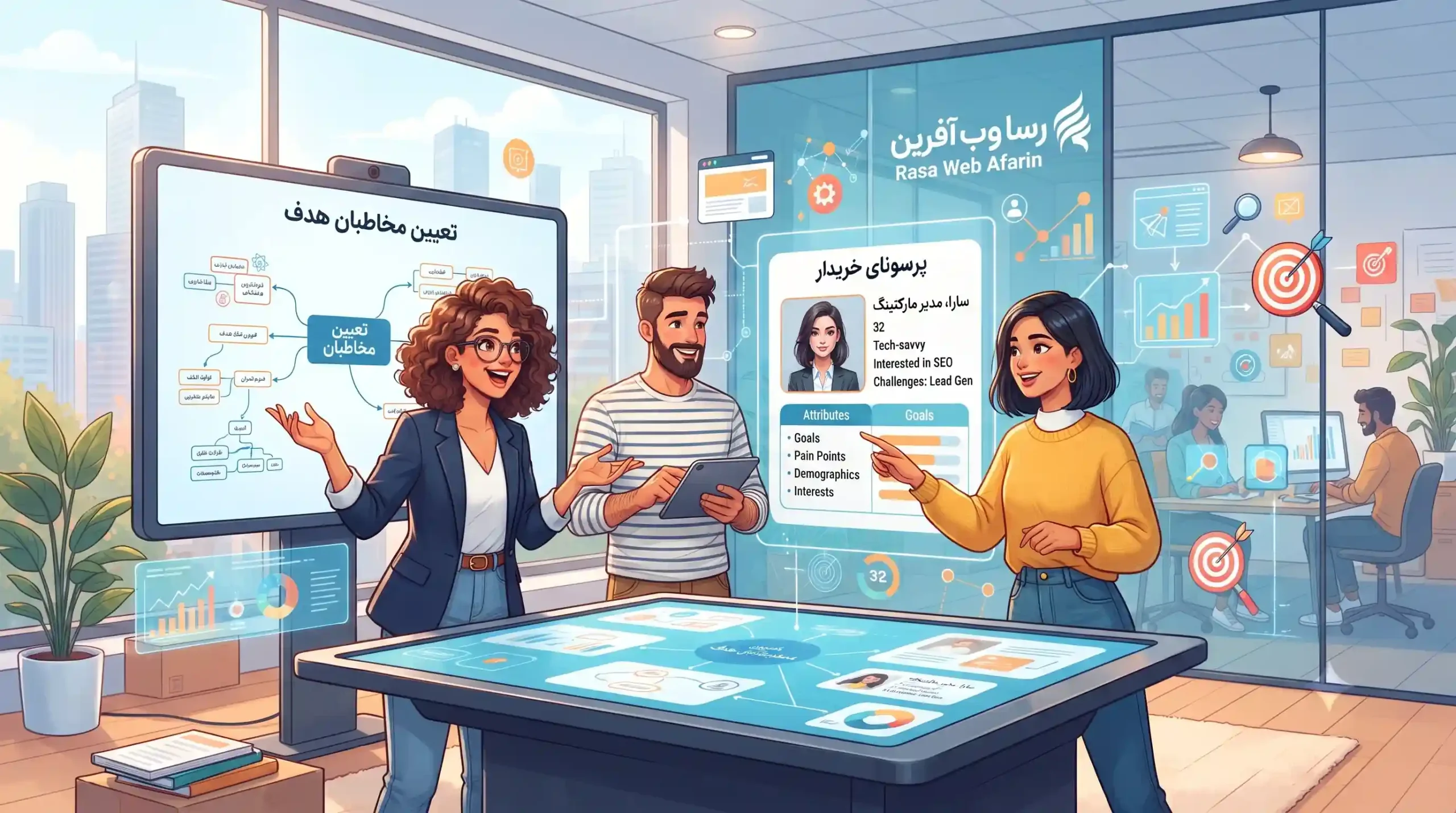 🎯 تعیین مخاطبان هدف و پرسونای خریدار در رسا وب آفرین