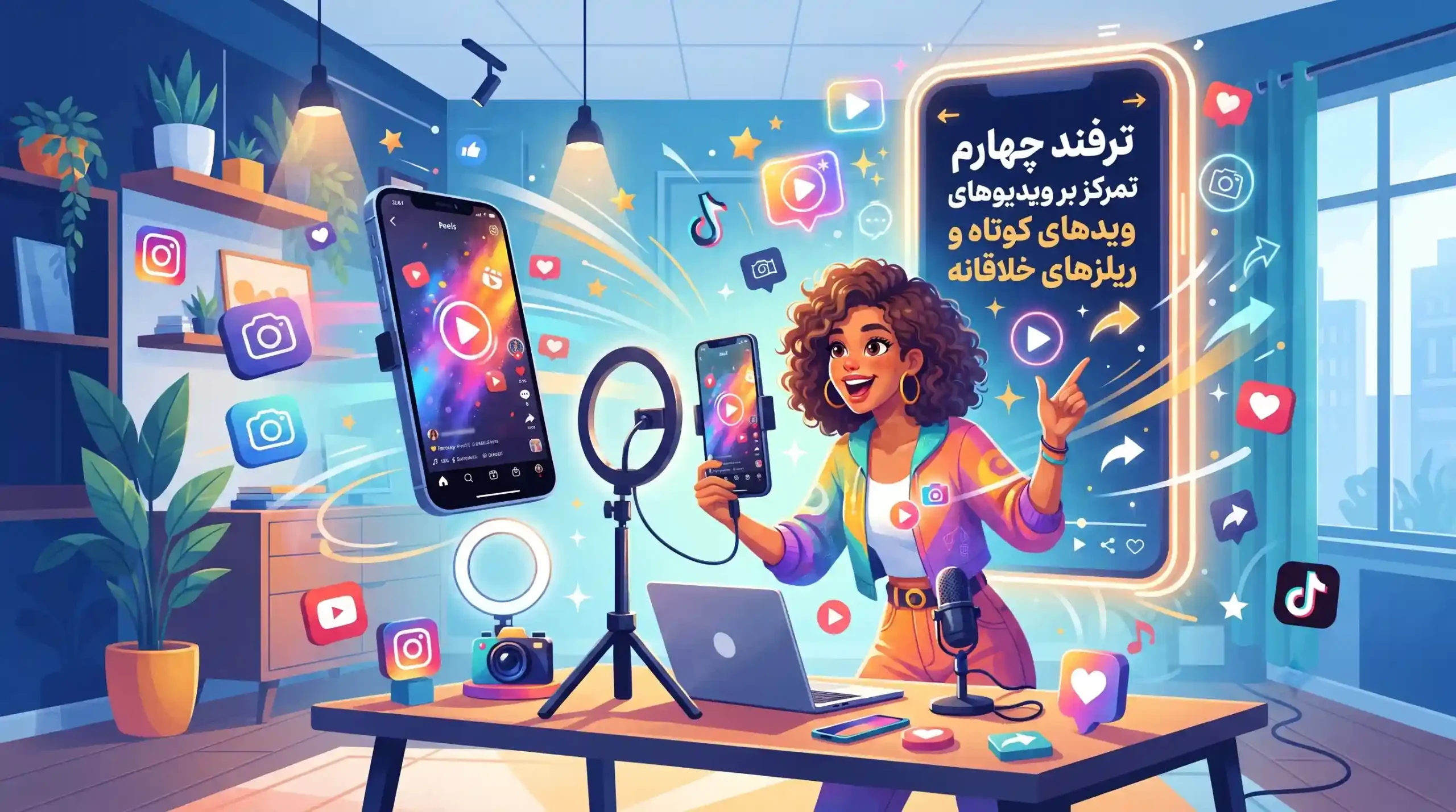 🎞️ ترفند چهارم تمرکز بر ویدیوهای کوتاه و ریلزهای خلاقانه