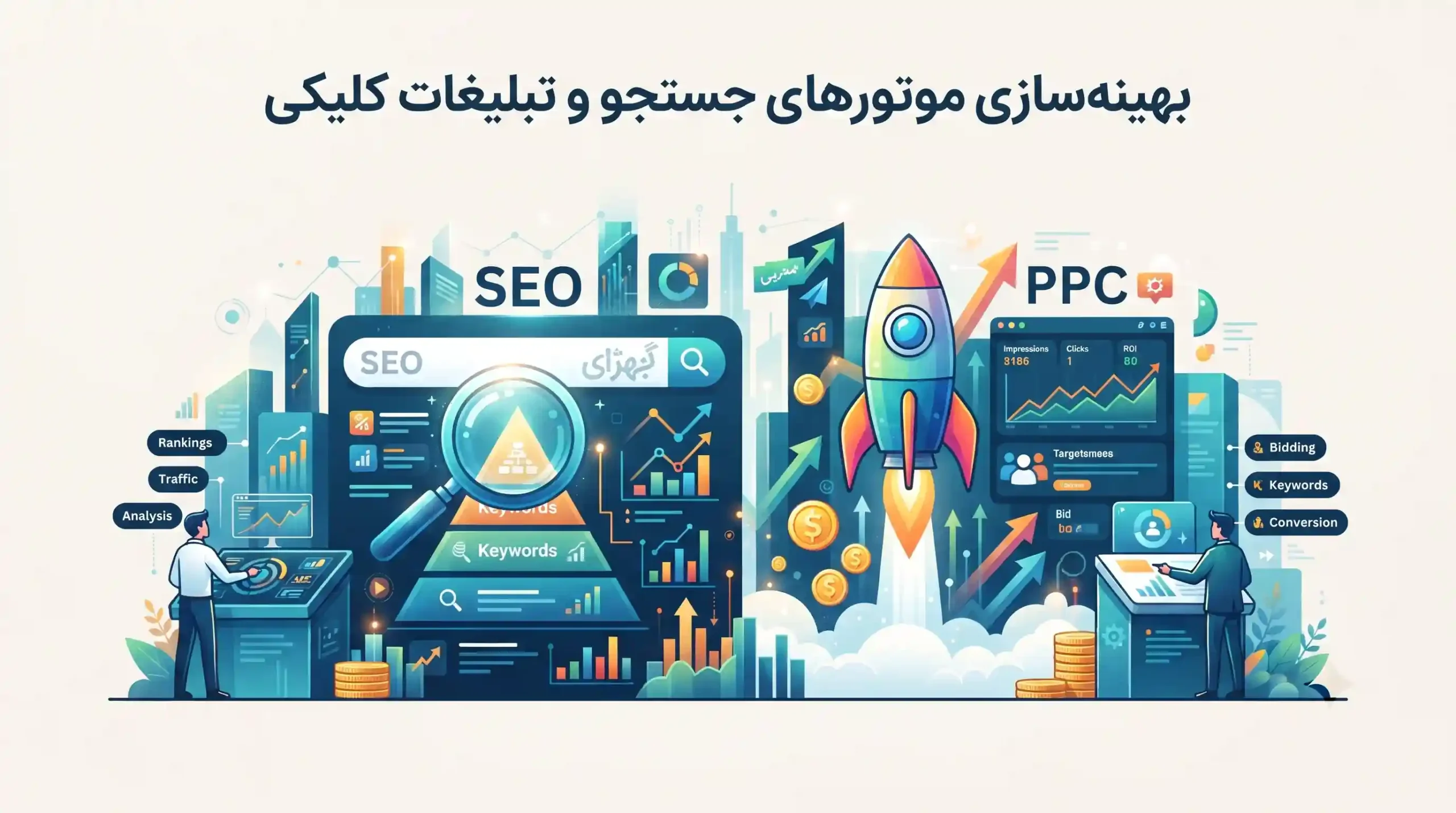 💻 بهینهسازی موتورهای جستجو و تبلیغات کلیکی