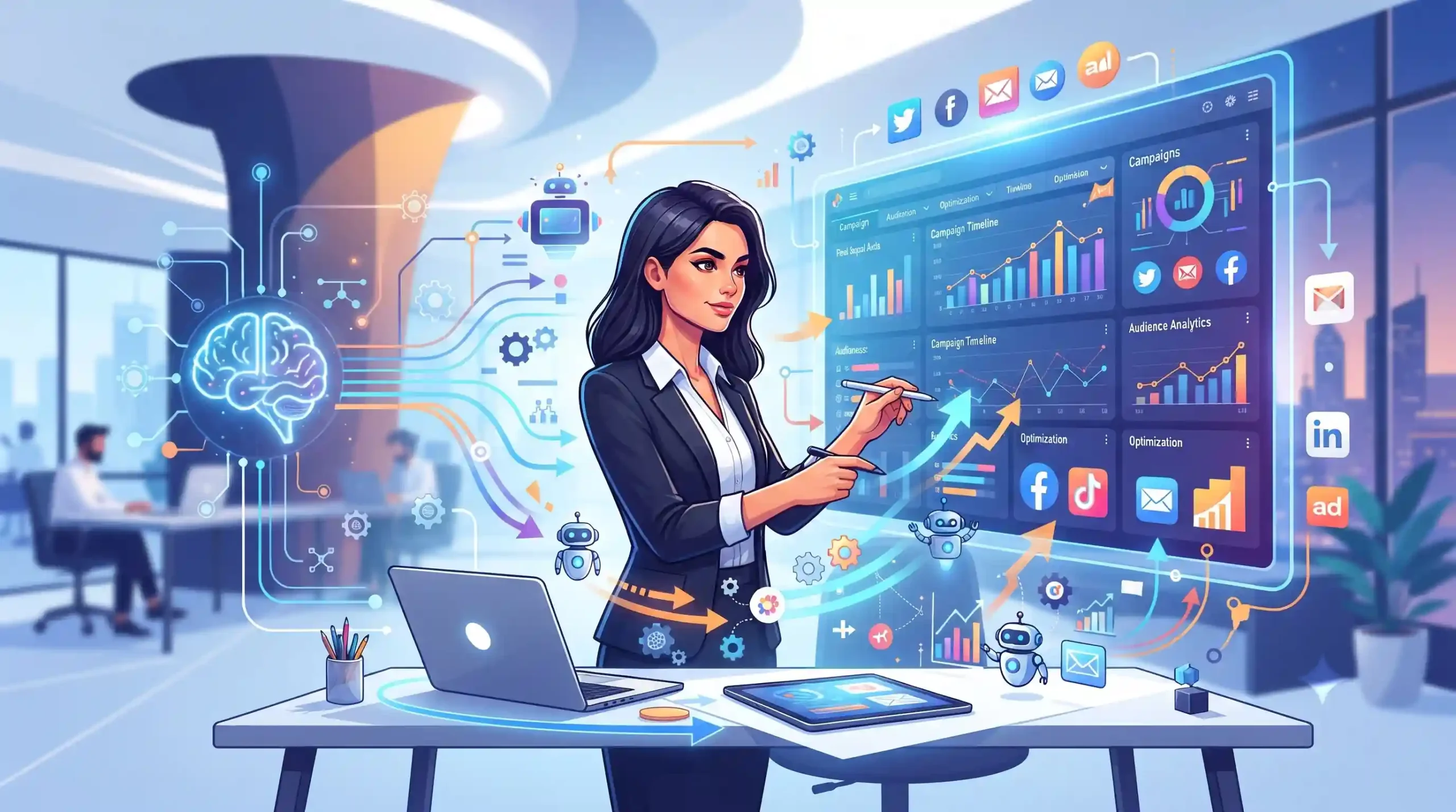 🤖 بهرهگیری از هوش مصنوعی و اتوماسیون در مدیریت کمپین